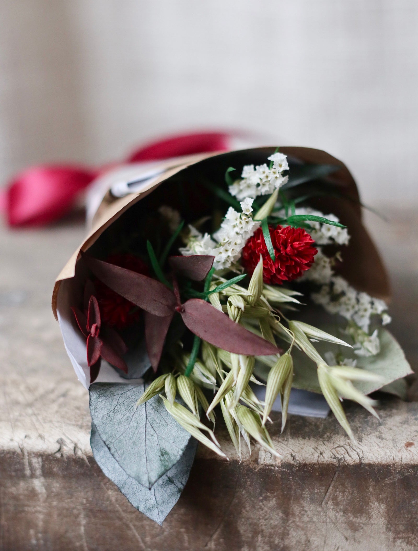Mini Celyn Dried Flower Christmas Bouquet