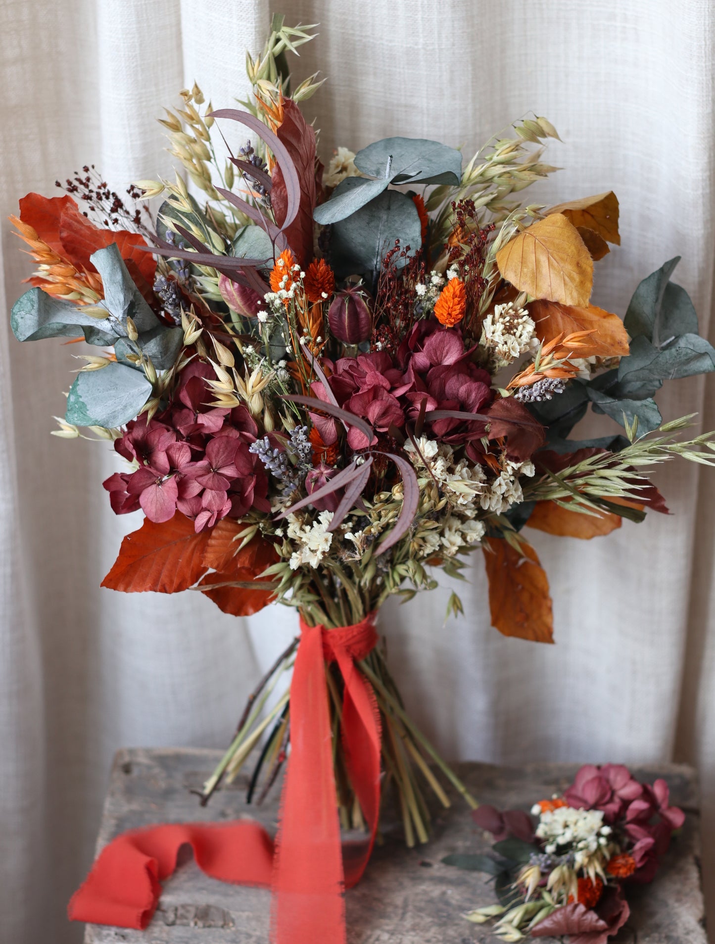 Claret Autumn Dried Flower Bouquet