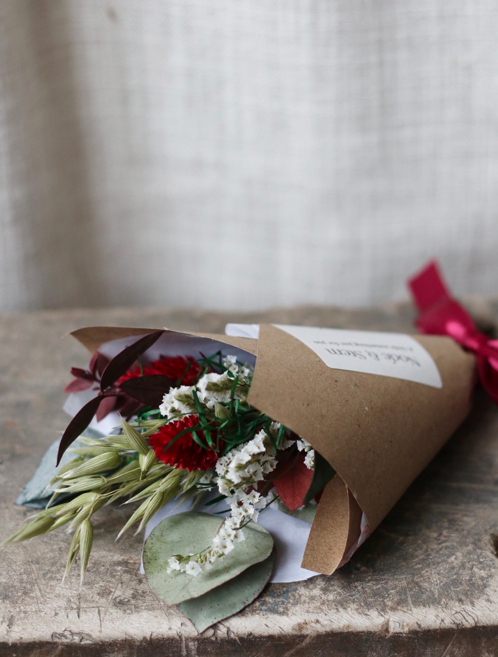 Mini Celyn Dried Flower Christmas Bouquet