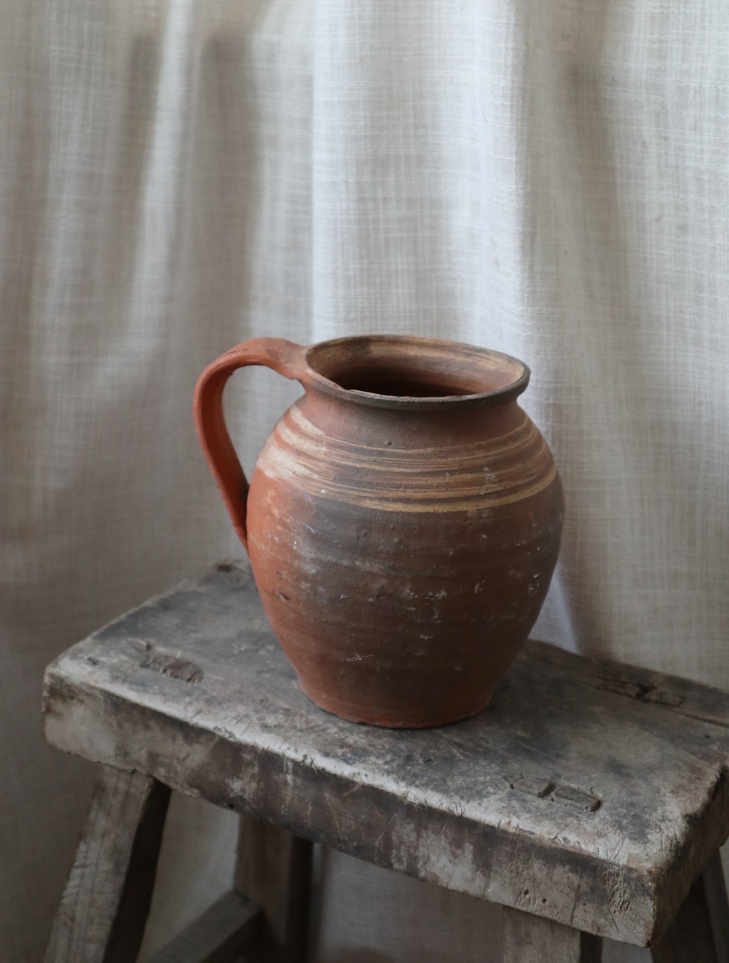 Antique Terracotta Stripe Vase