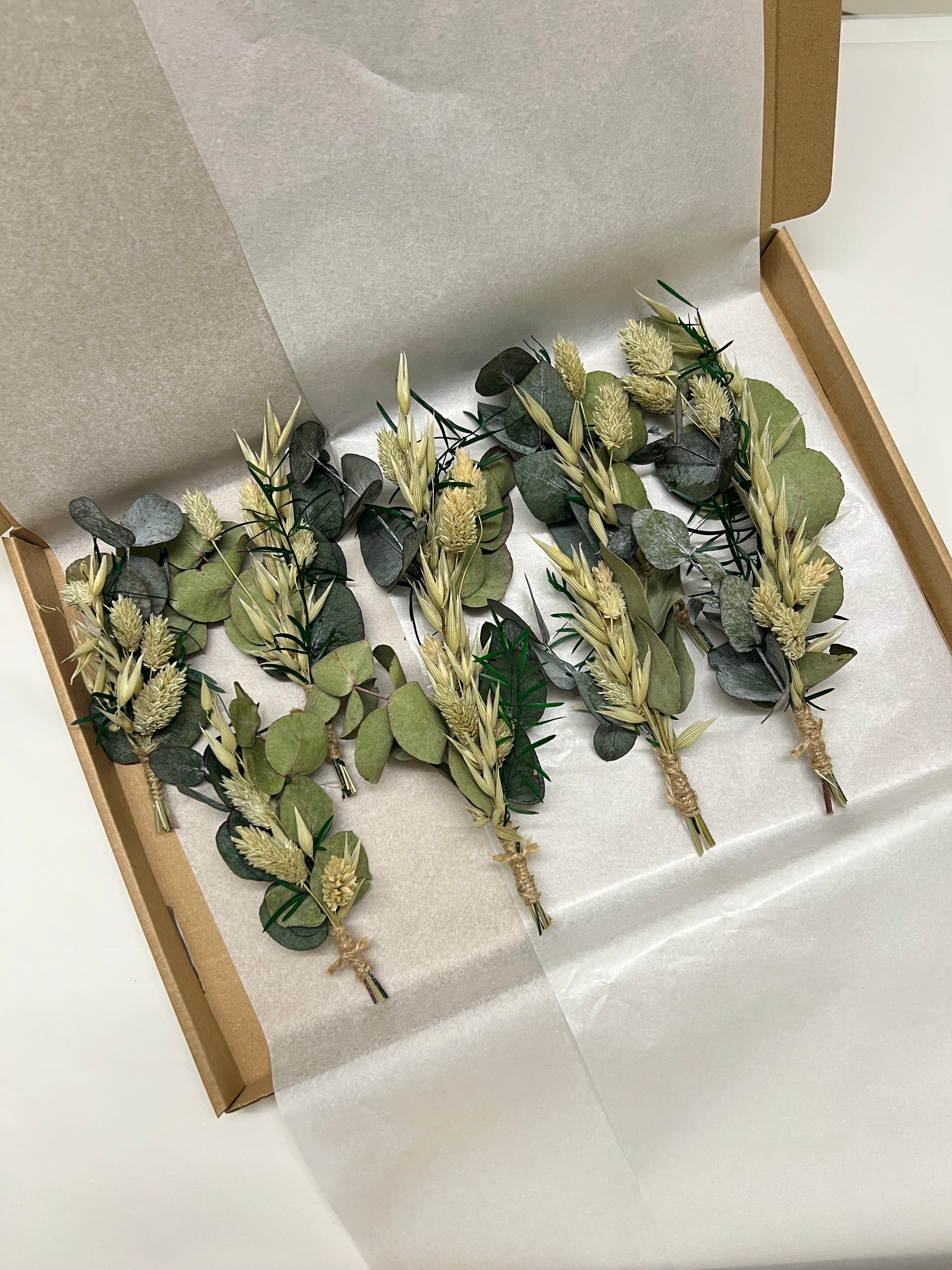 Emerald | Green Eucalyptus Dried Flower Wedding Bouquet