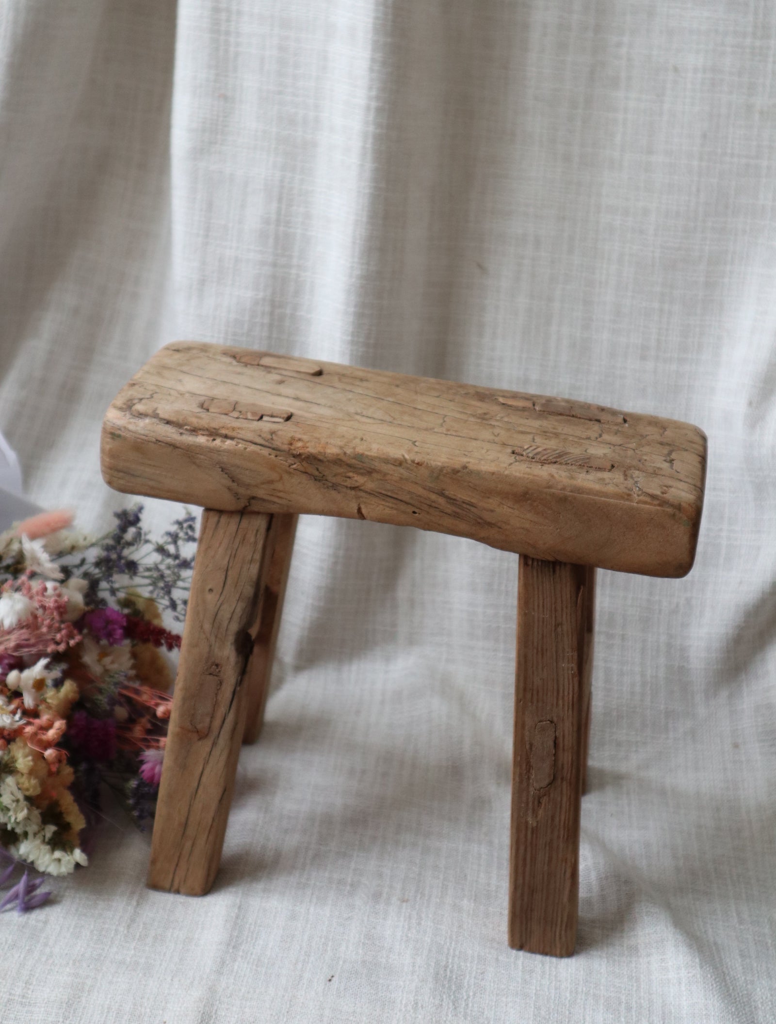 Rustic Antique Small Stool