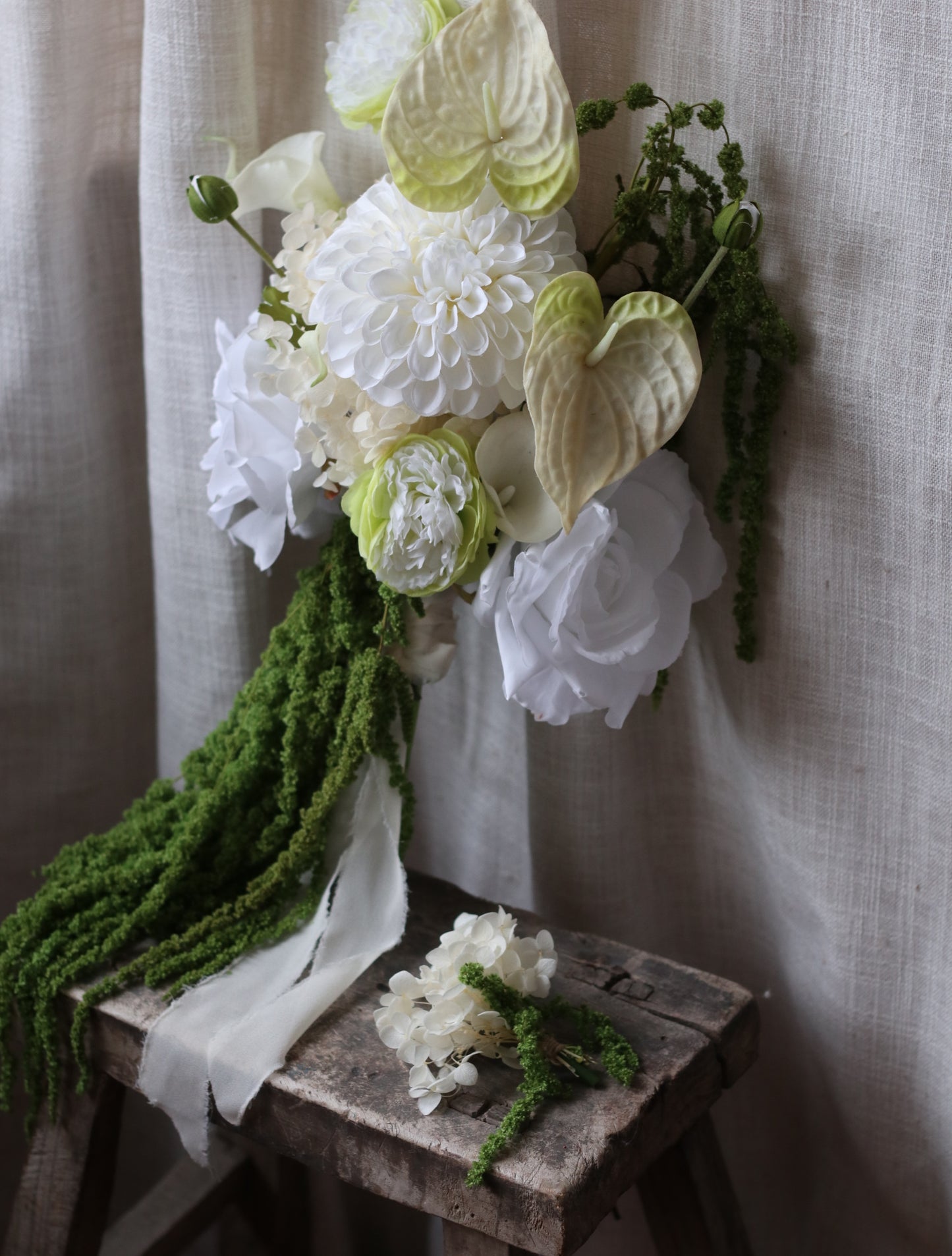 Calla | White & Green Artificial Flower Bouquet