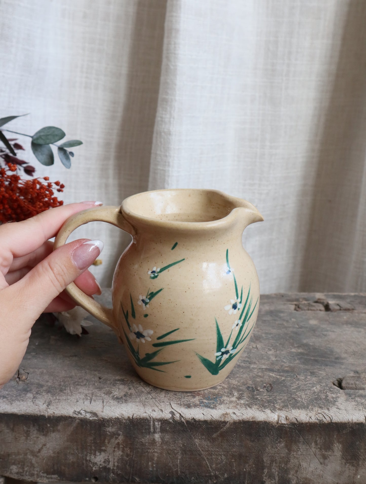 Antique Mini Floral Jug