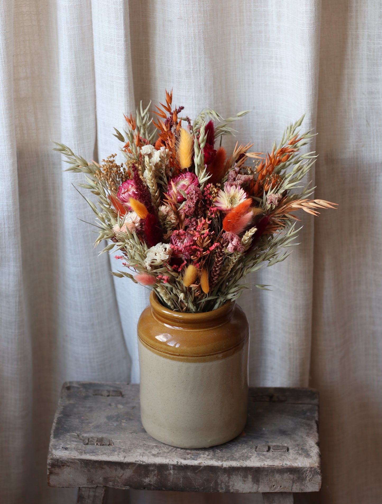 Enid Rustic Dried Flower Wedding Bouquet