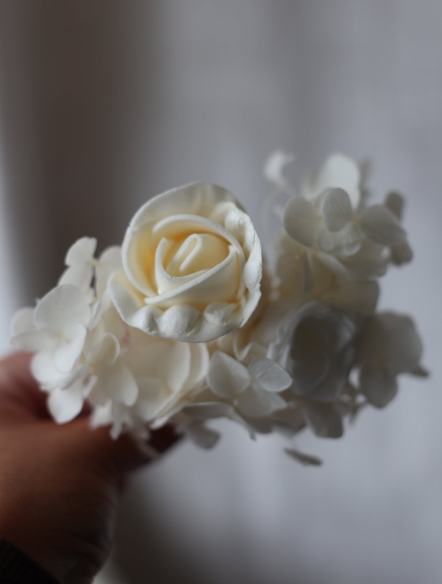 Ffion | White Rose & Hydrangea Bridal Bouquet
