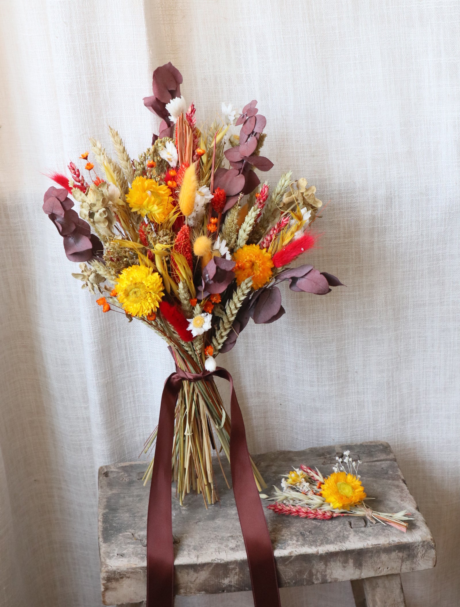 Amber Autumn Dried Flower Bouquet