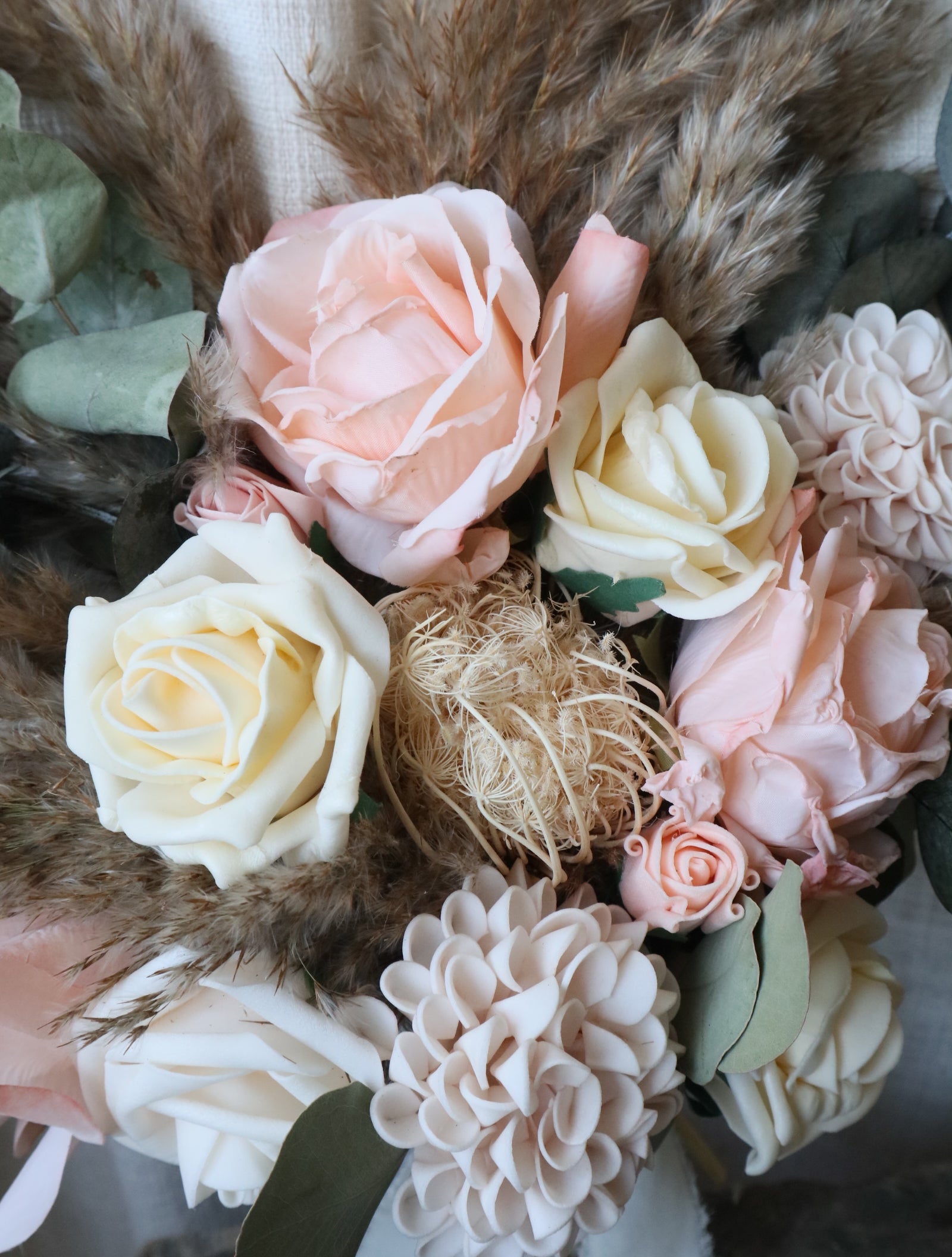 Grace blush Pink & Pampas Wedding Bouquet