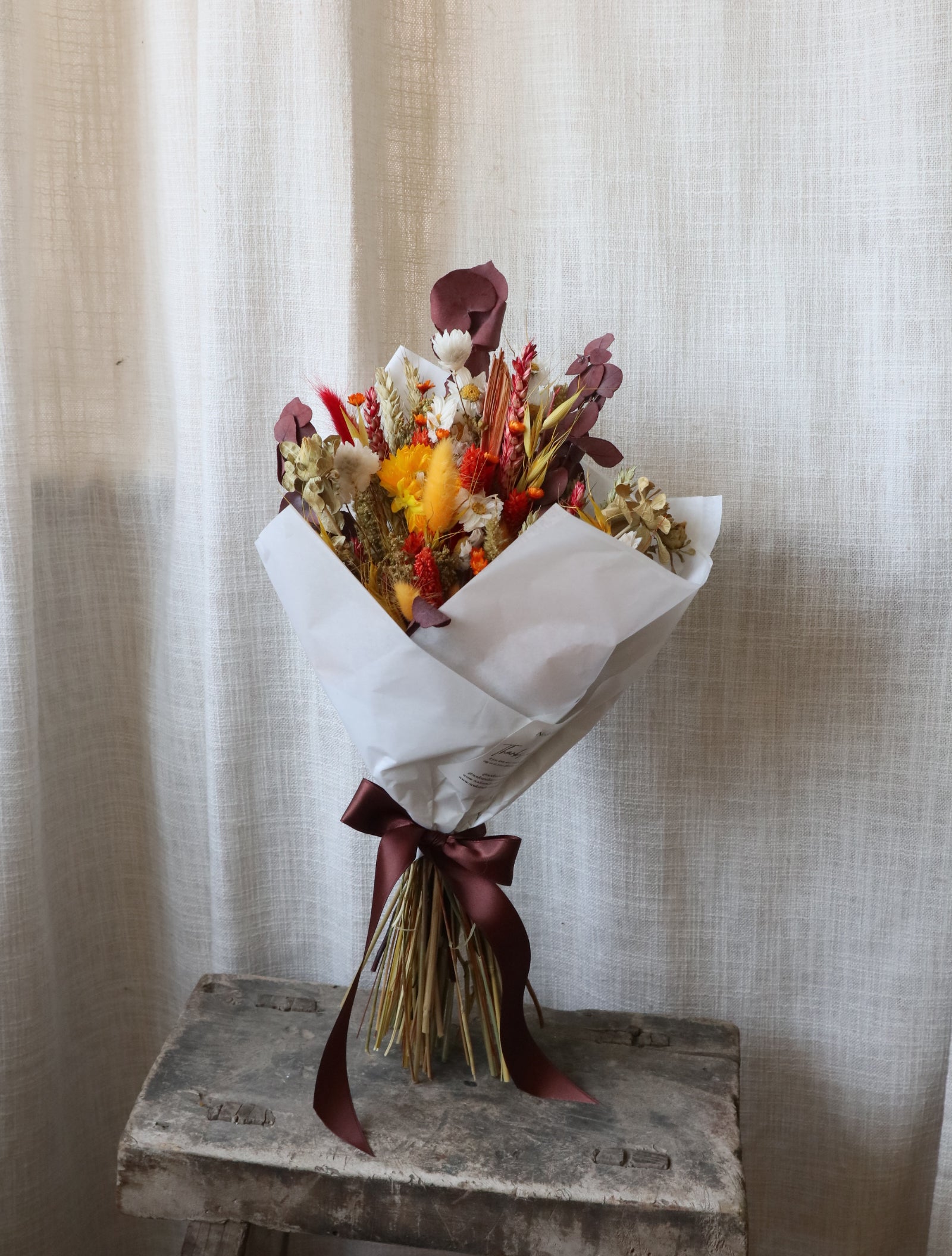Amber Autumn Dried Flower Bouquet