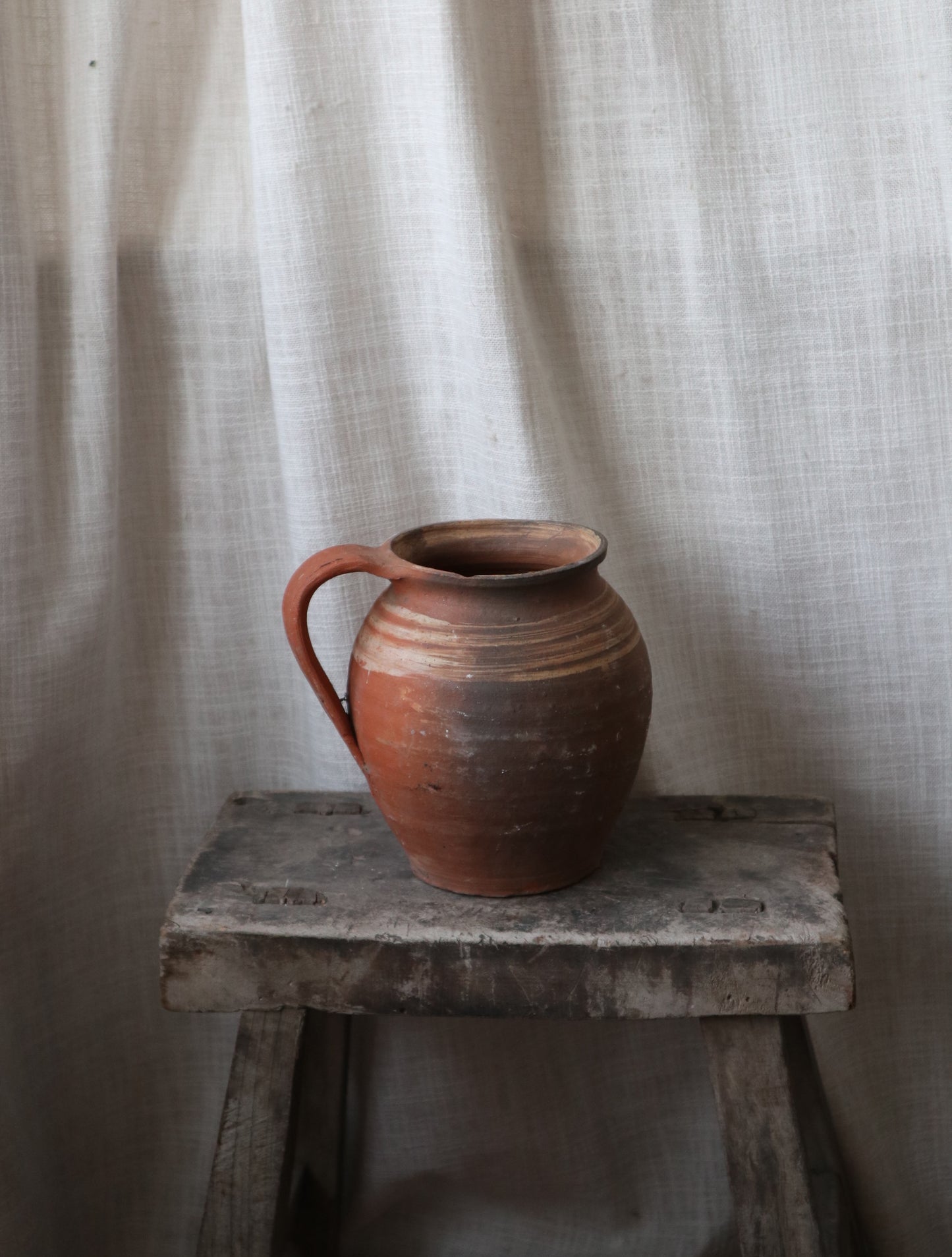Antique Terracotta Stripe Vase