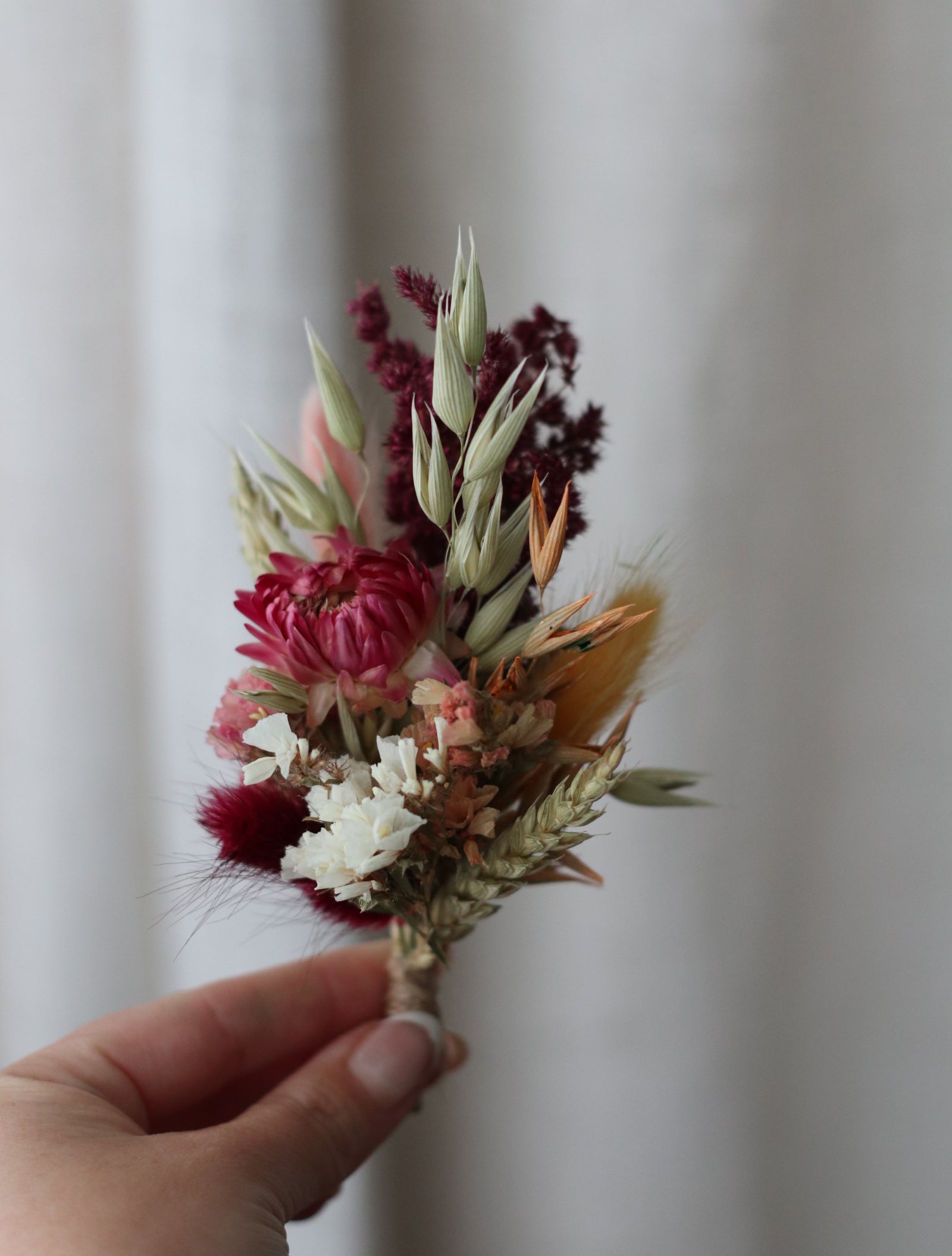 Enid Rustic Dried Flower Wedding Bouquet
