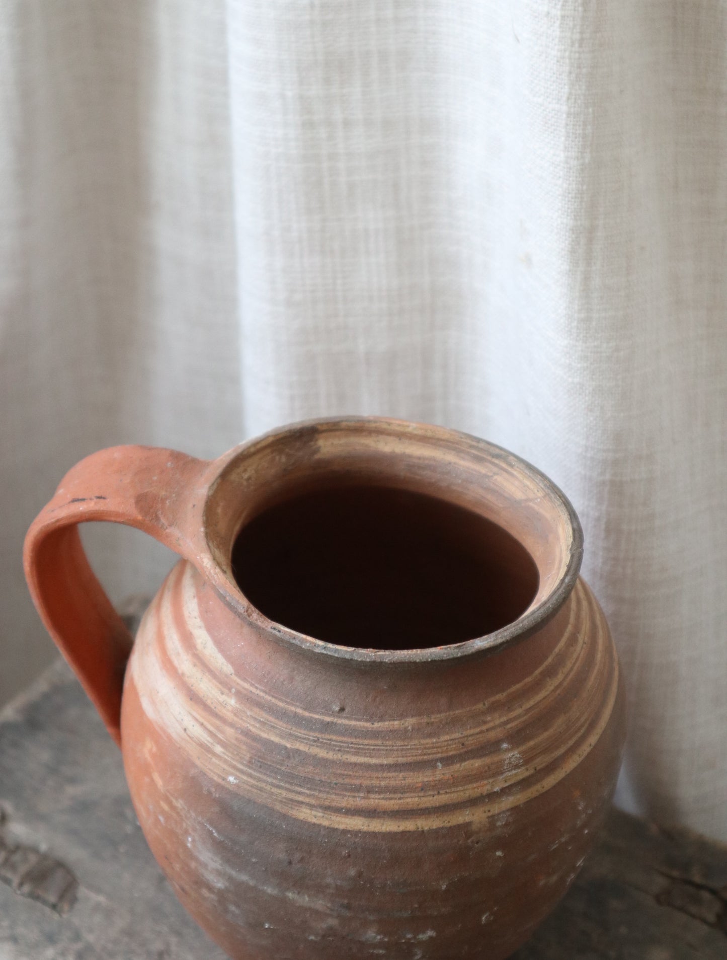 Antique Terracotta Stripe Vase