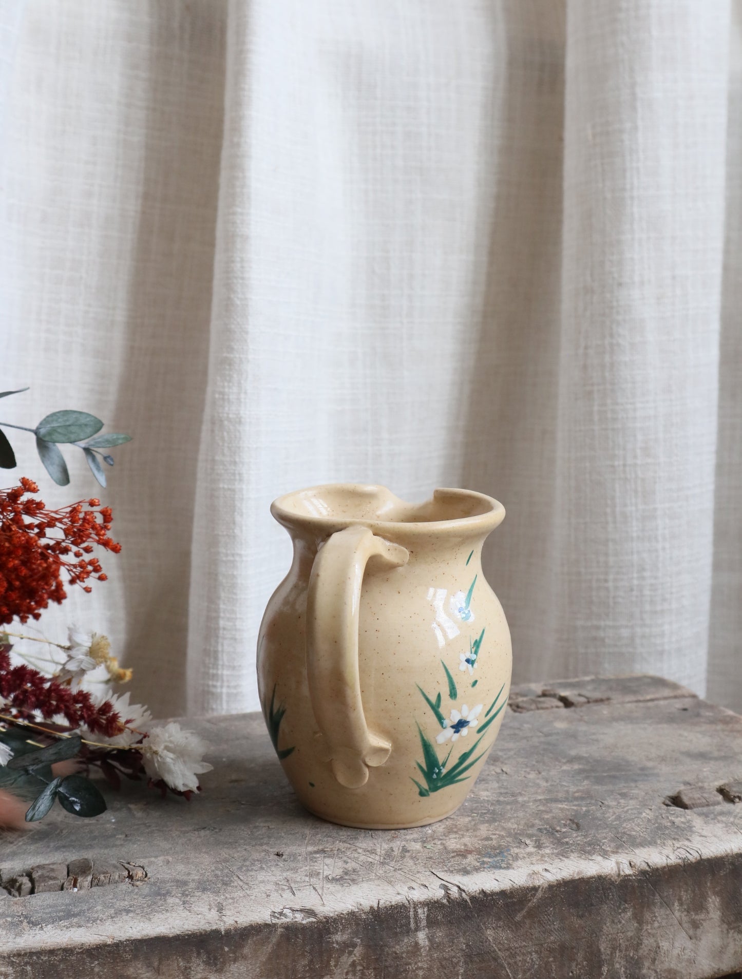 Antique Mini Floral Jug