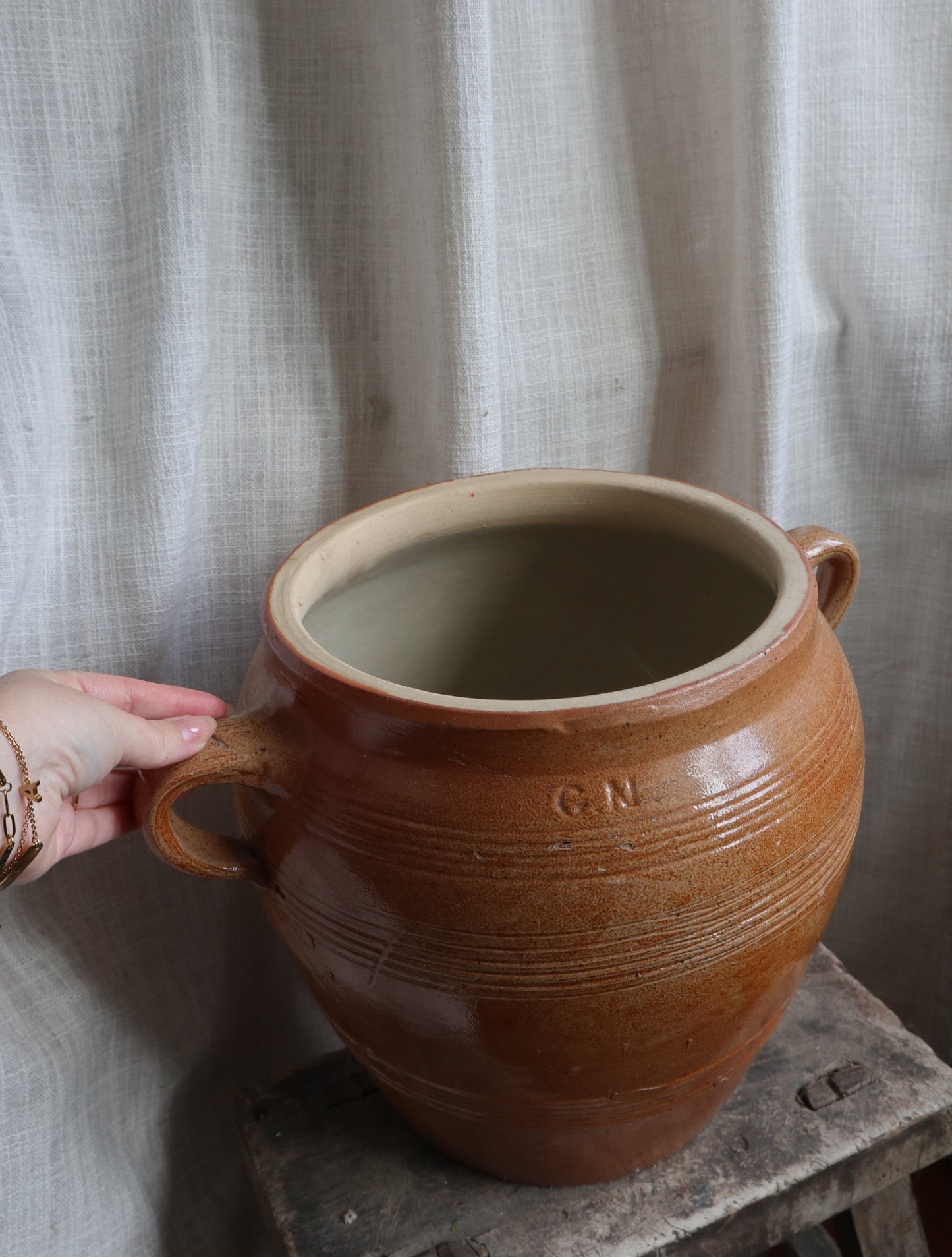 Antique French Confit Pot