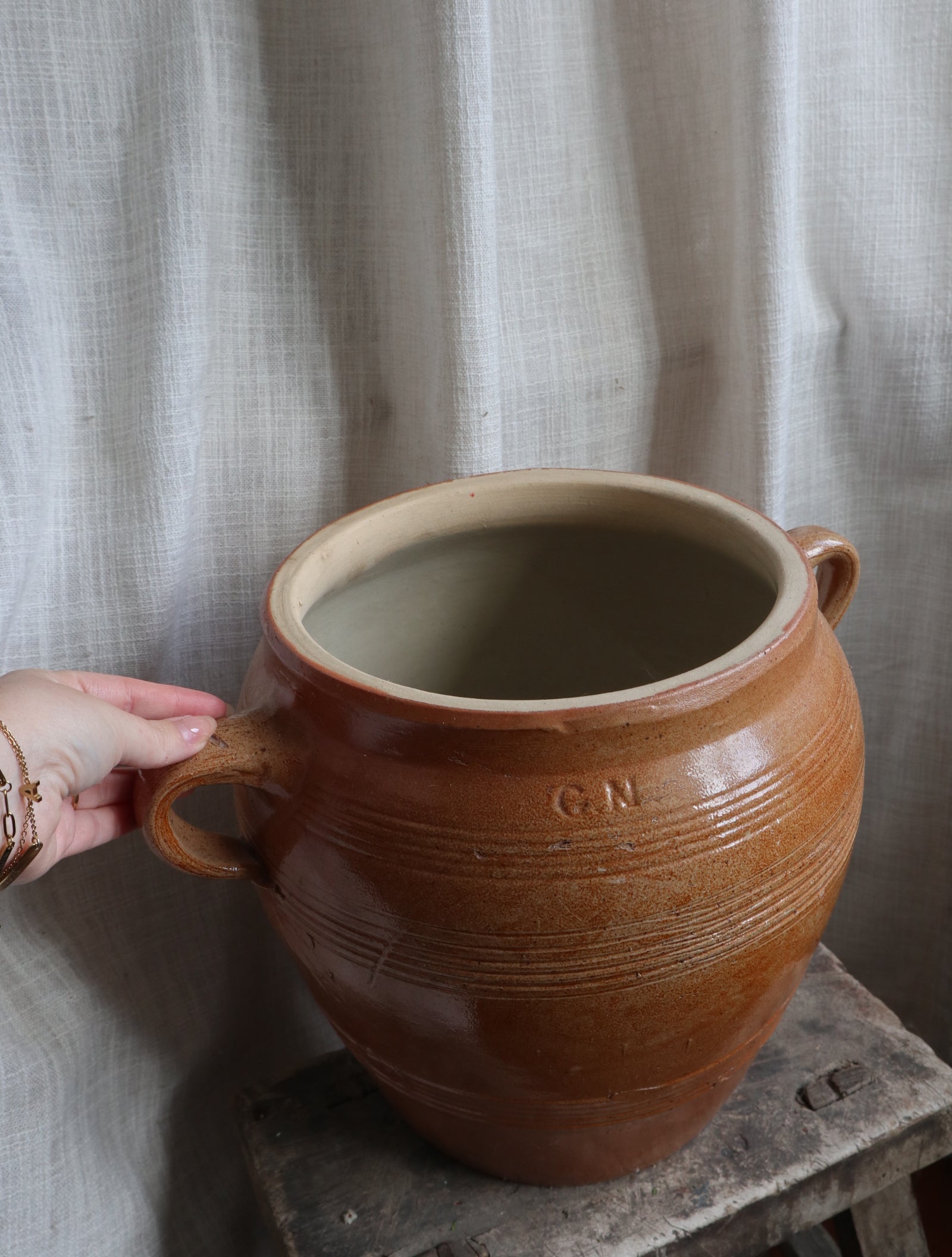 Antique French Confit Pot