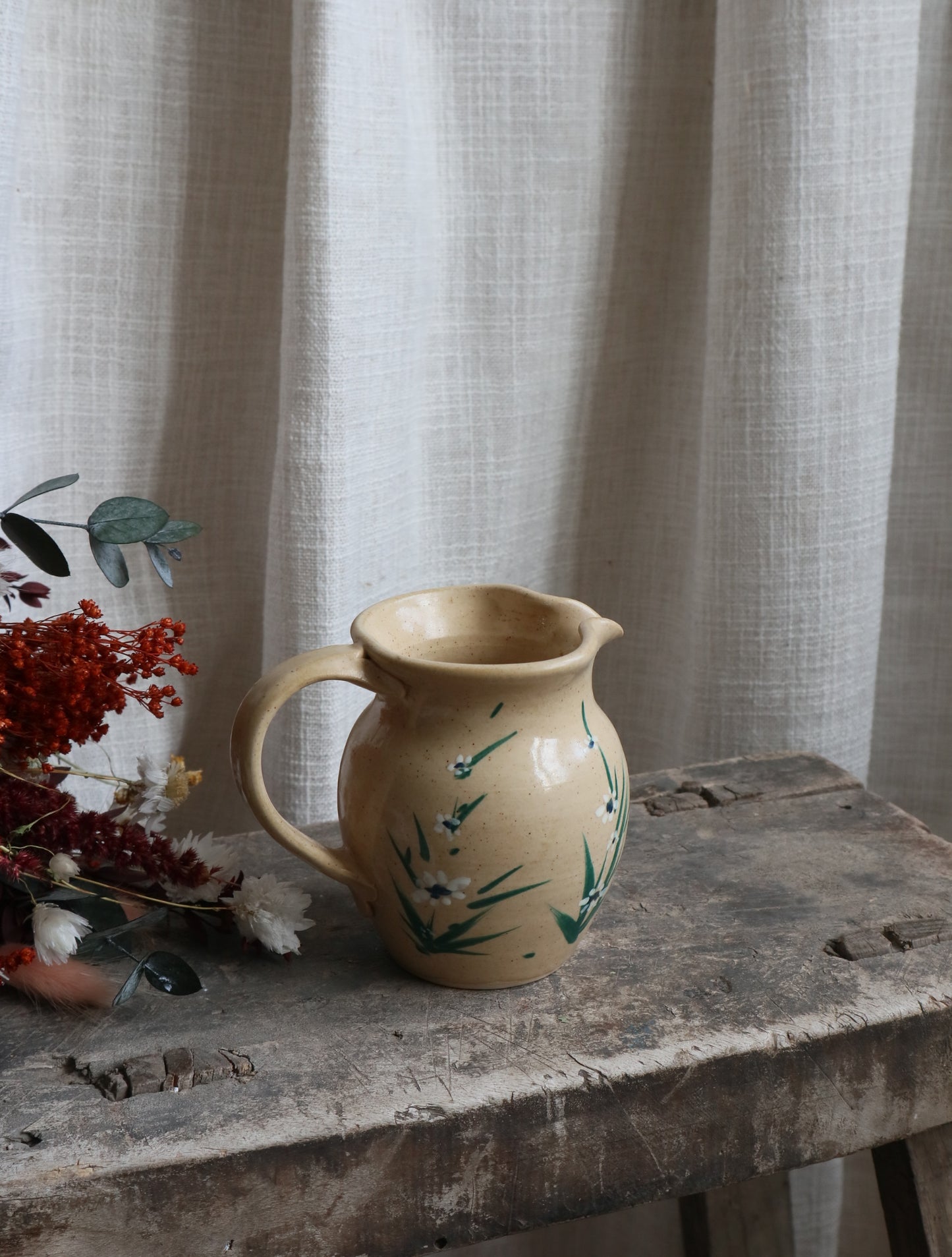 Antique Mini Floral Jug