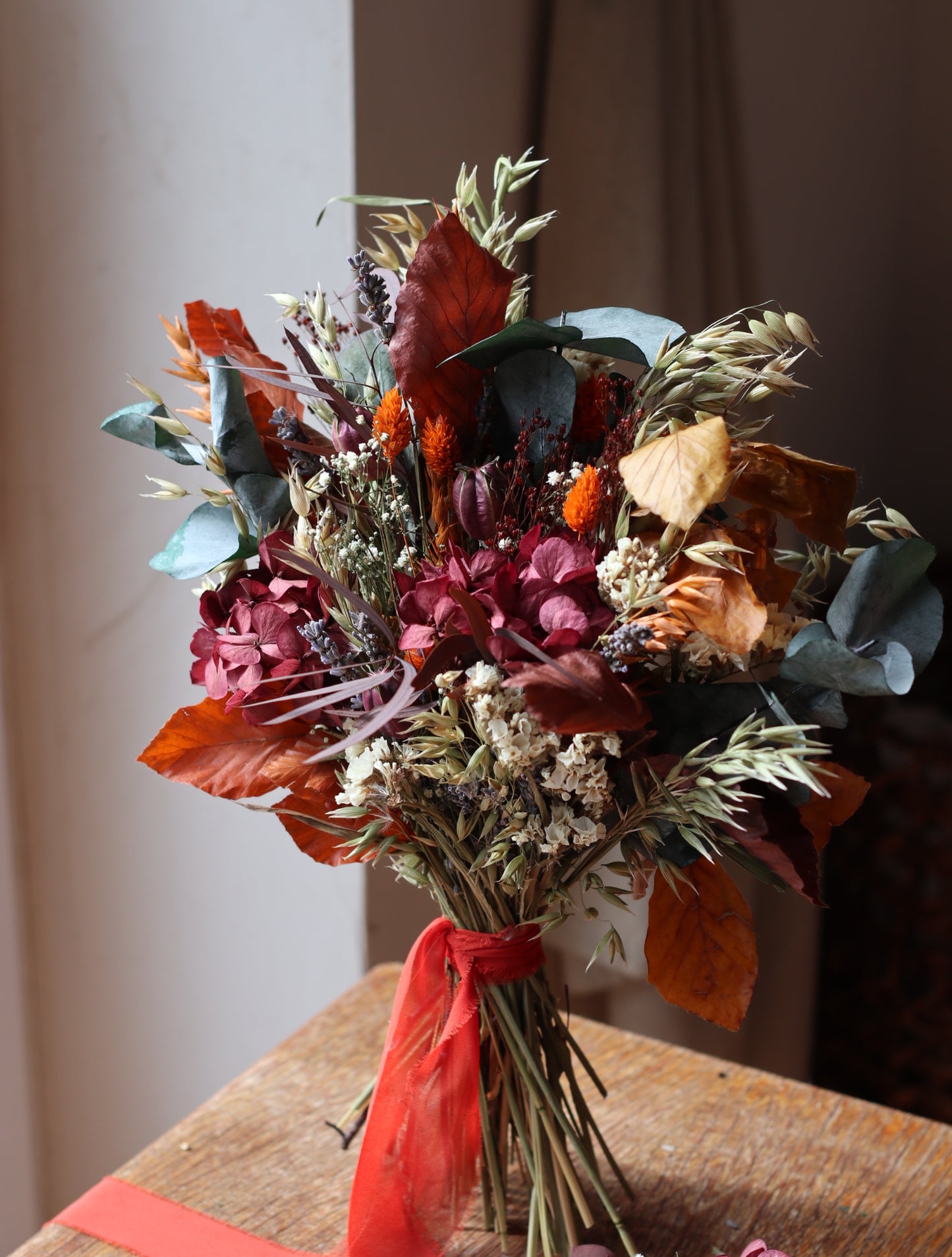 Claret Autumn Dried Flower Bouquet