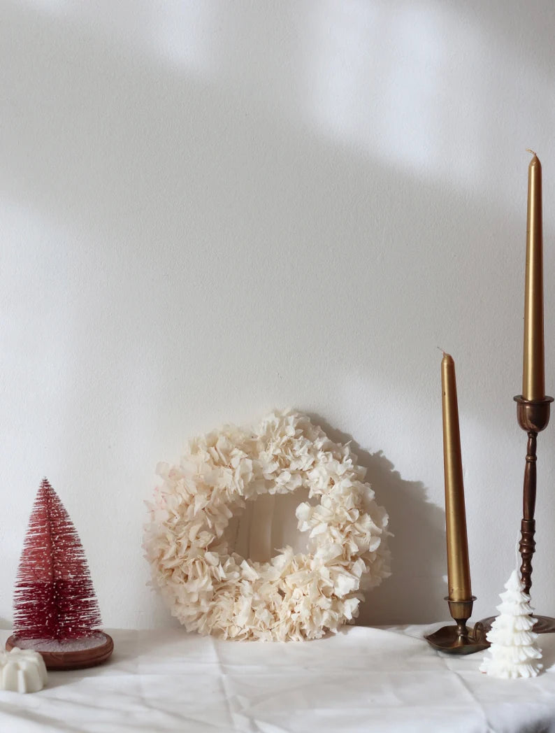 Heidi | Dried Hydrangea Dried Flower INDOOR Wreath