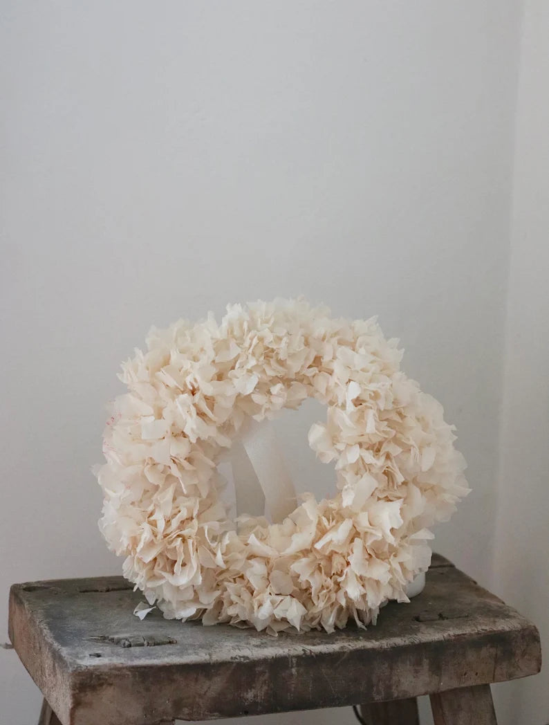 Heidi | Dried Hydrangea Dried Flower INDOOR Wreath