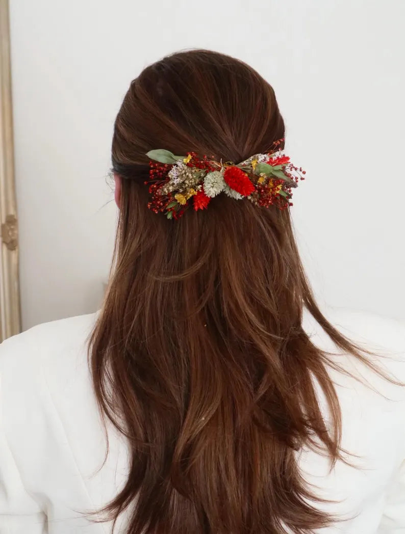 Autumn Dried Flower Comb