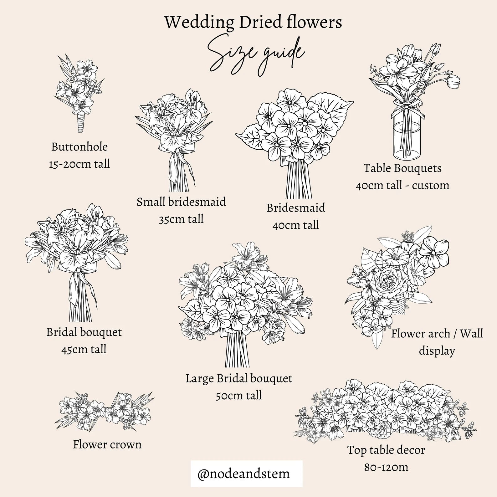 Elodie | Burnt Orange & Green Eucalyptus Dried Flower Bouquets