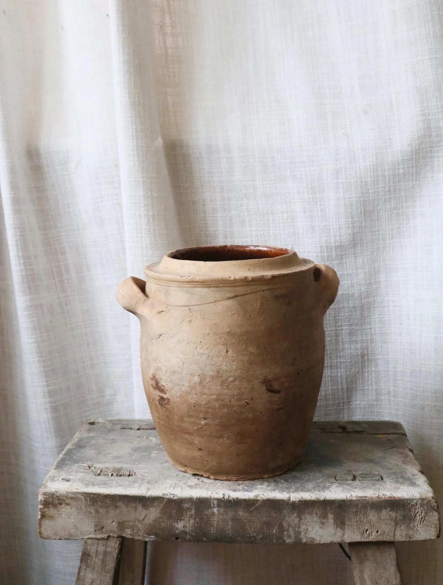 French Antique Terracotta Confit Pot