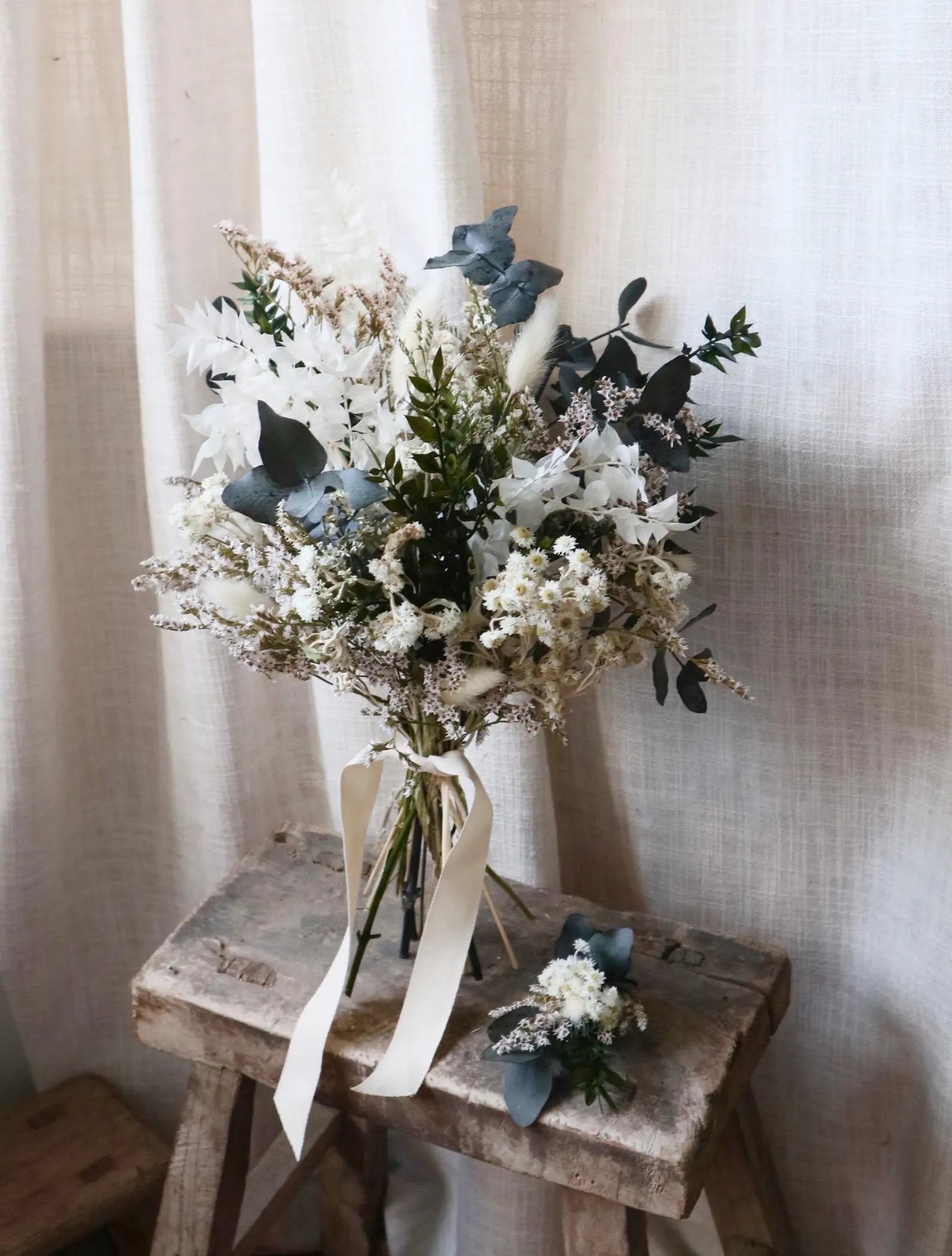 Holly Dried Flower Arrangement