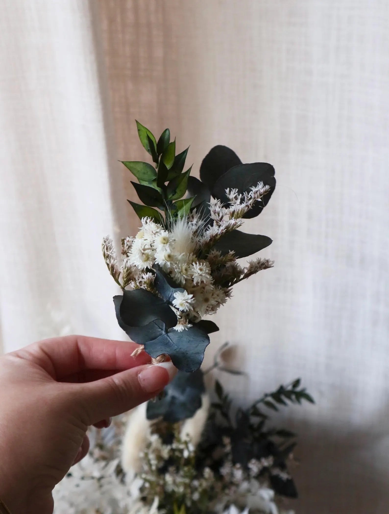 Holly Dried Flower Arrangement