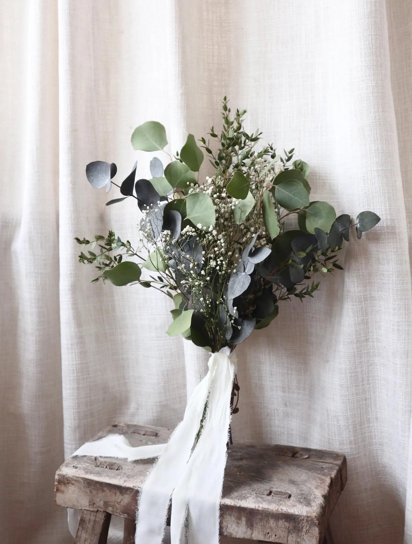 Alba | White & Green Bridal Bouquet