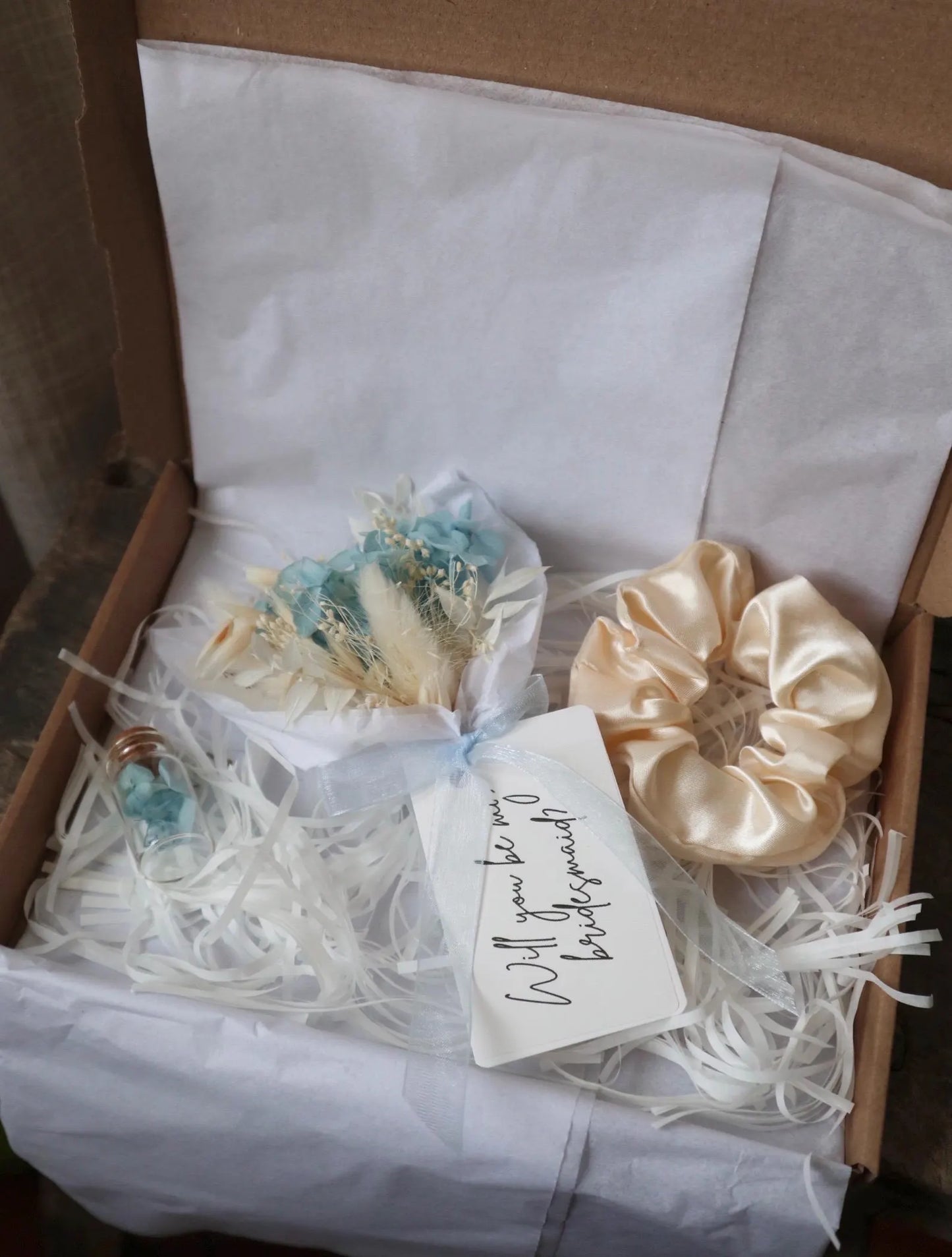 Blue & White Proposal Bouquets