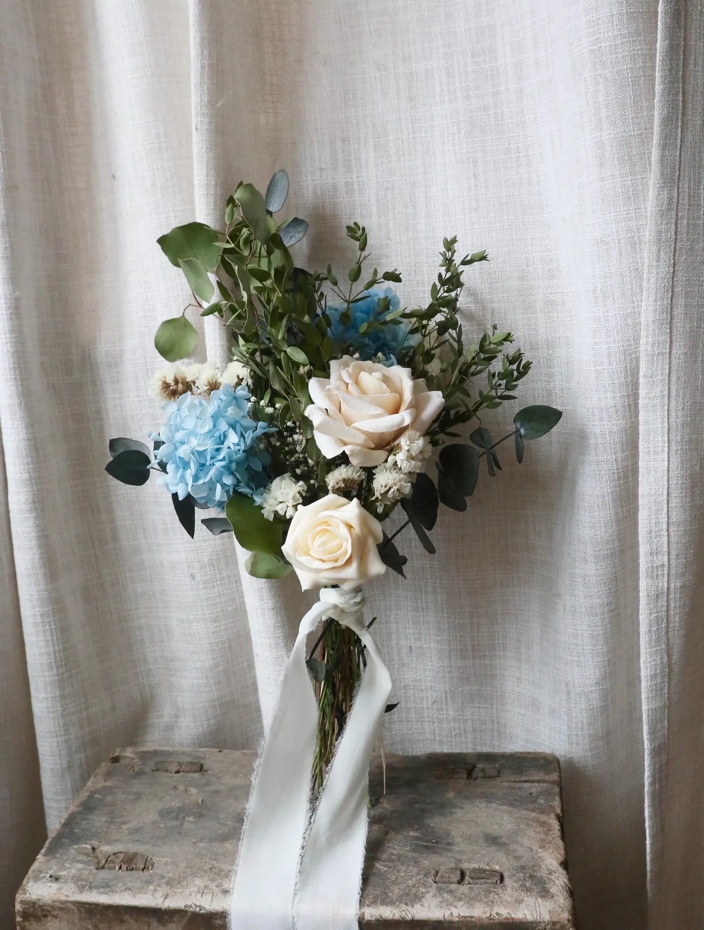 Afina | Blue, White & Green Bridal Bouquet