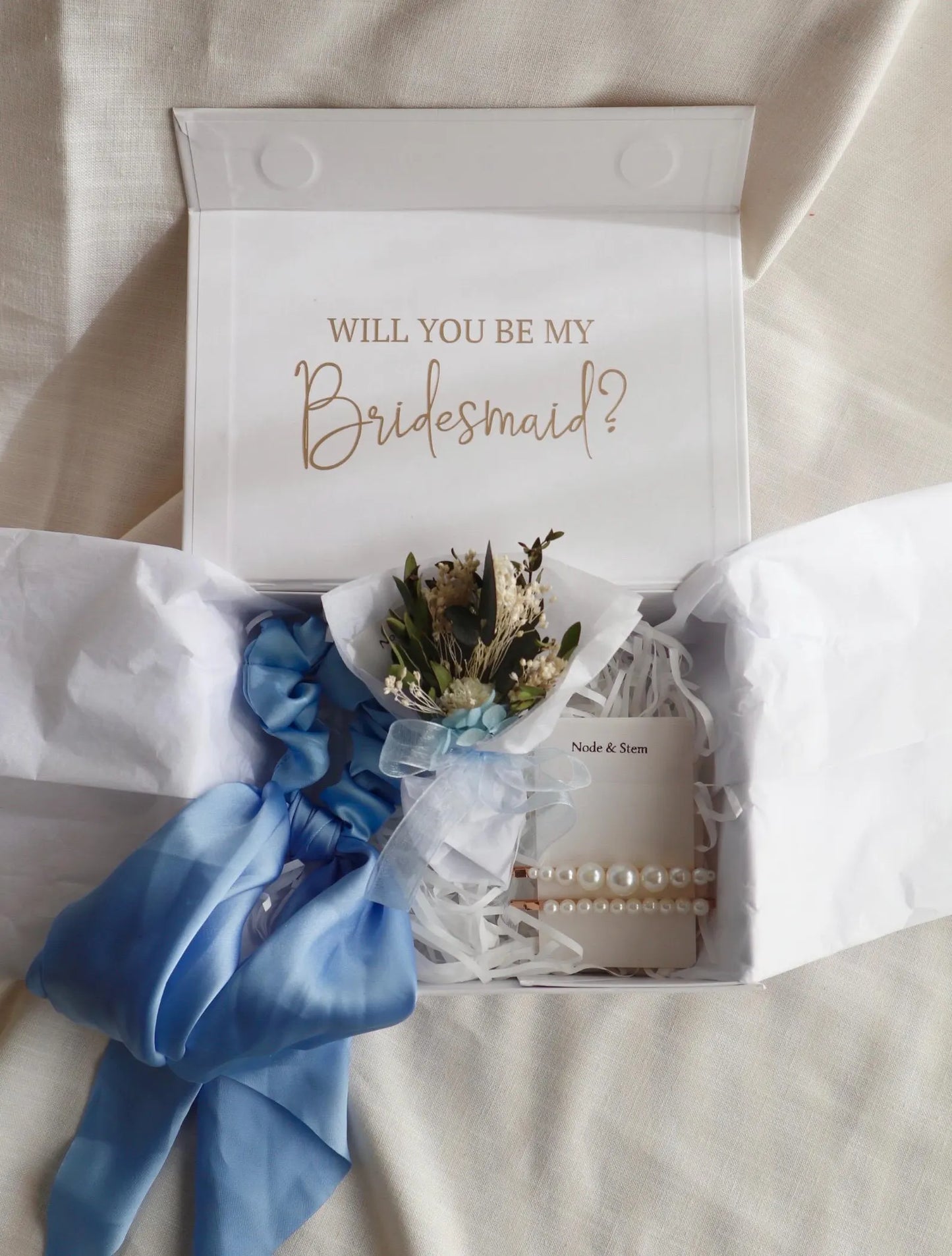 Blue Personalised Proposal Gift Box