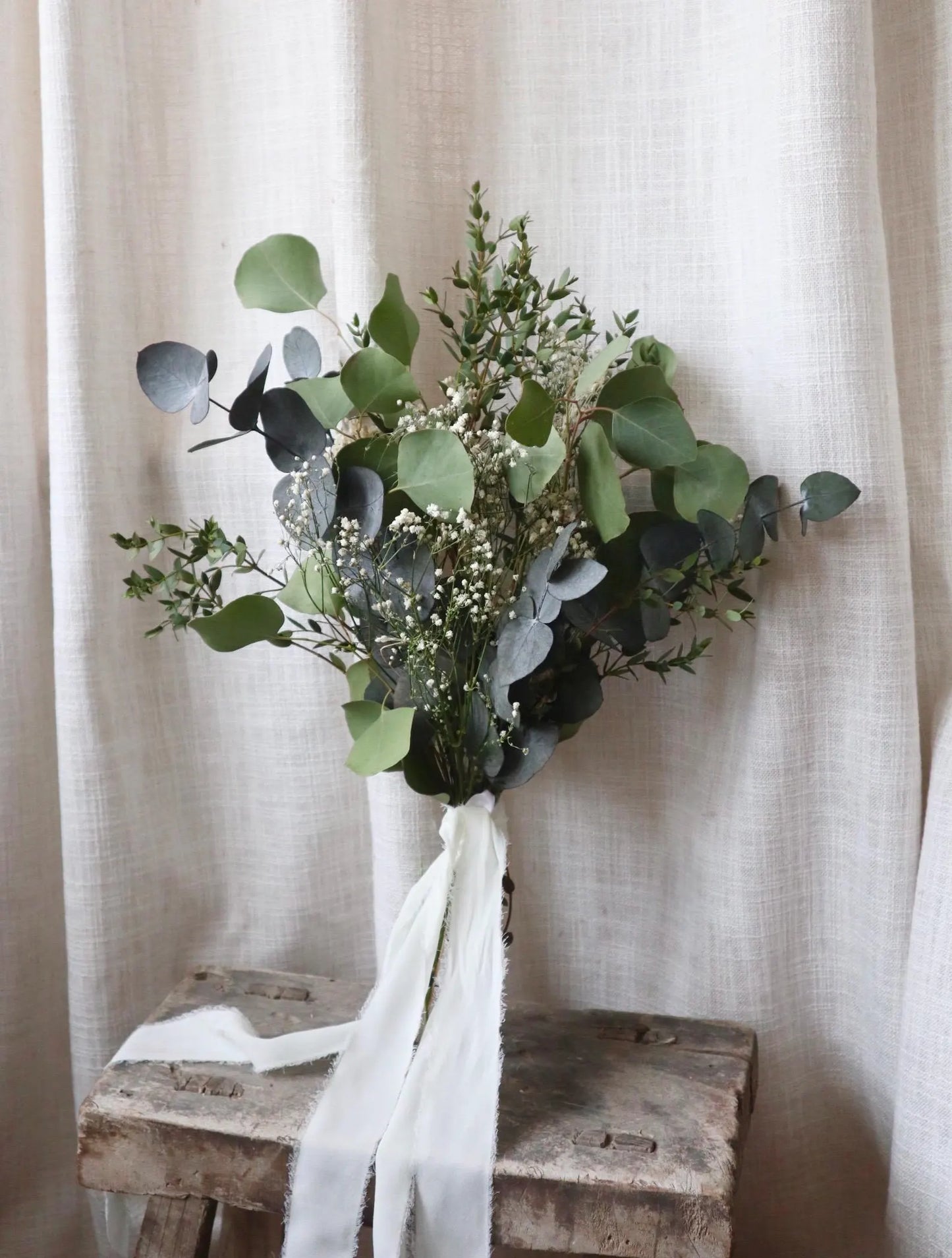 Alba | White & Green Bridal Bouquet