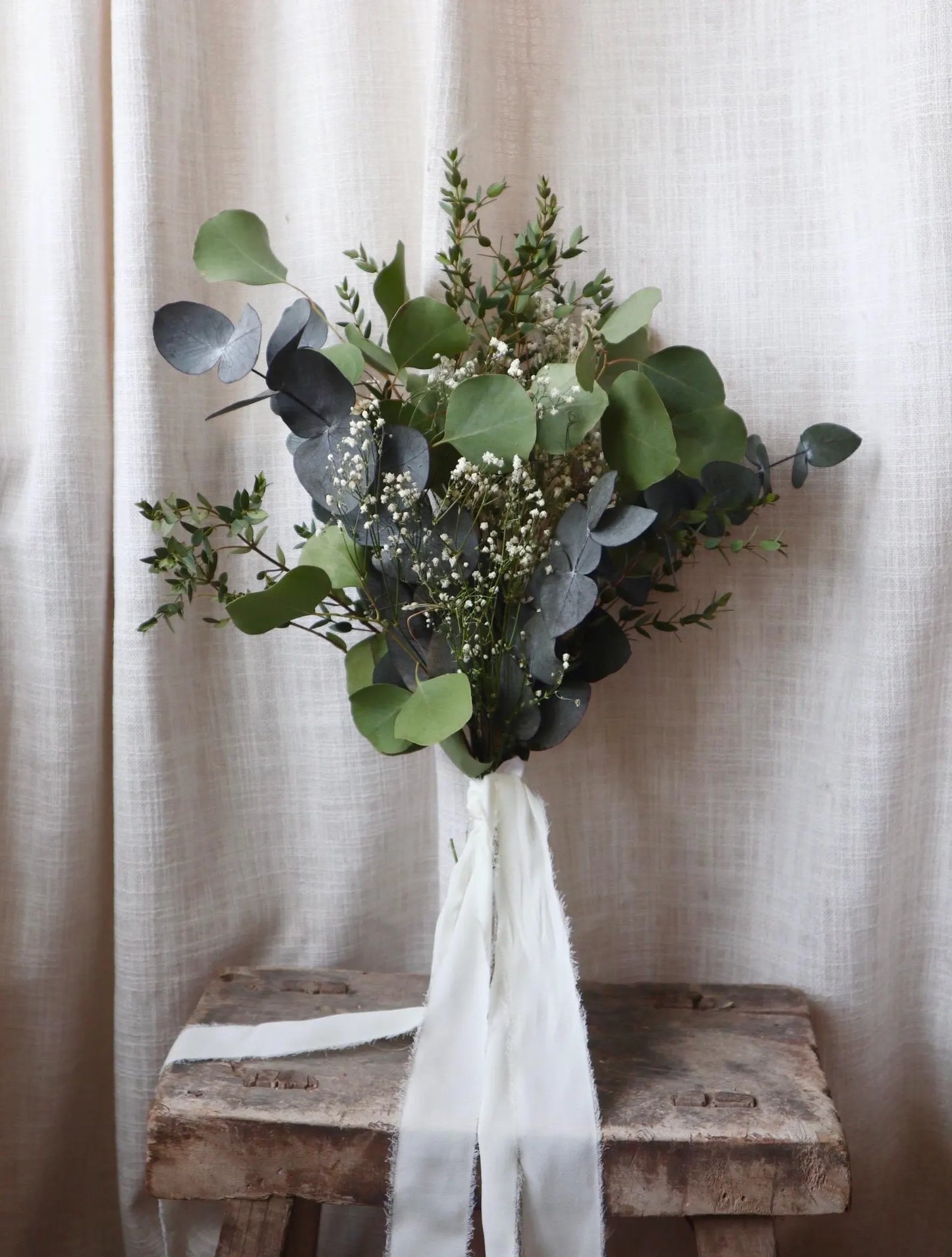 Alba | White & Green Bridal Bouquet