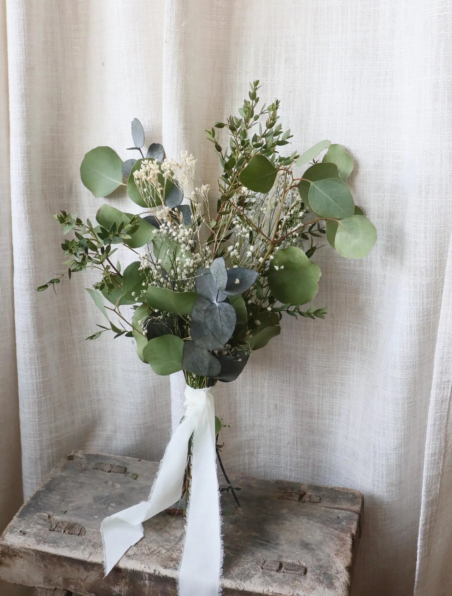 Alba | White & Green Bridal Bouquet