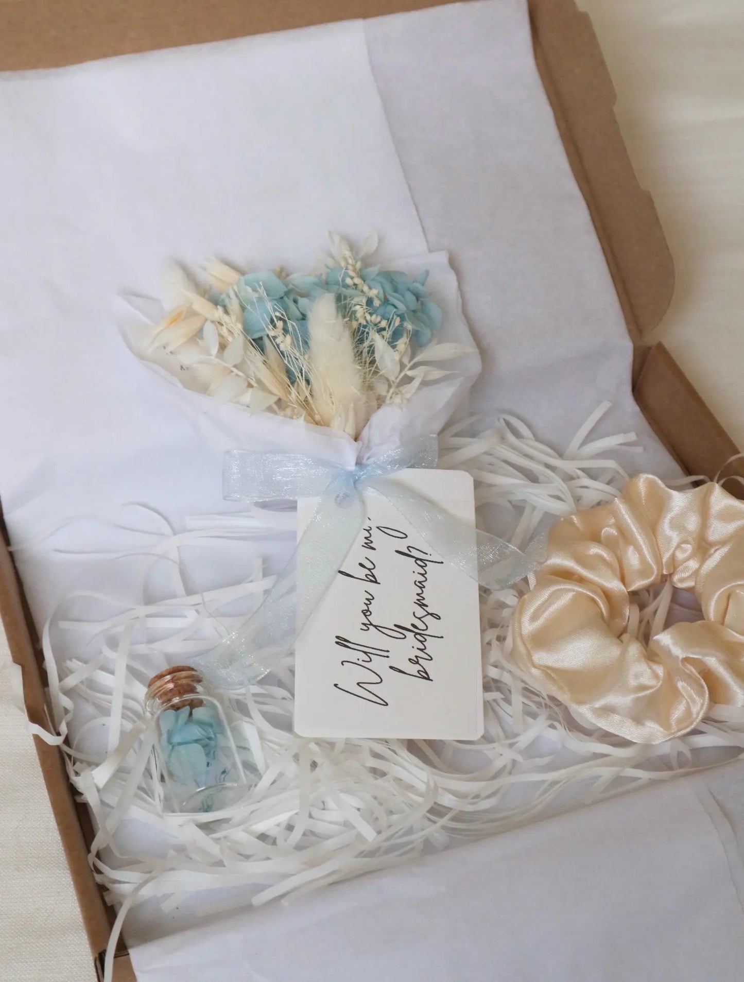 Blue & White Proposal Bouquets