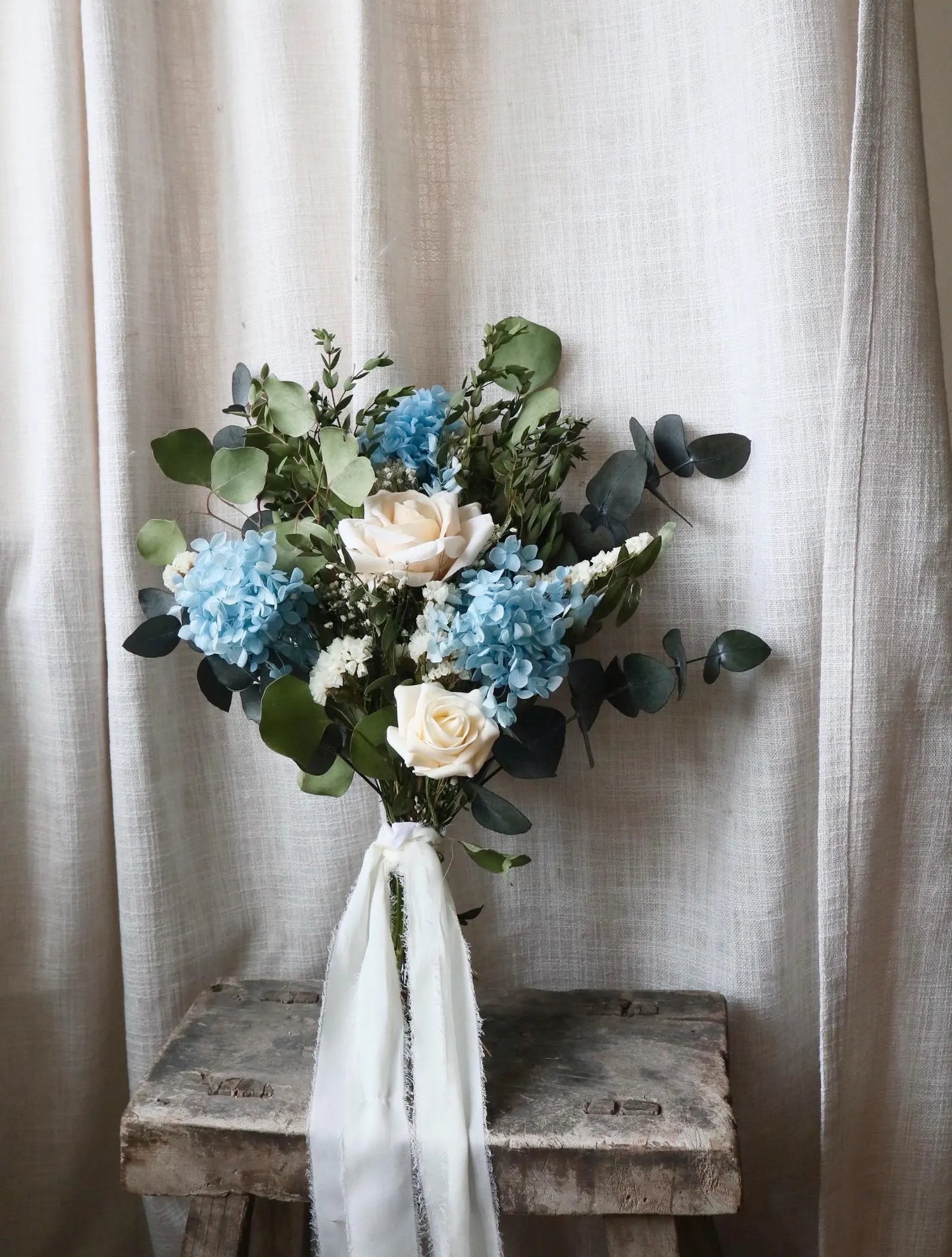 Afina | Blue, White & Green Bridal Bouquet
