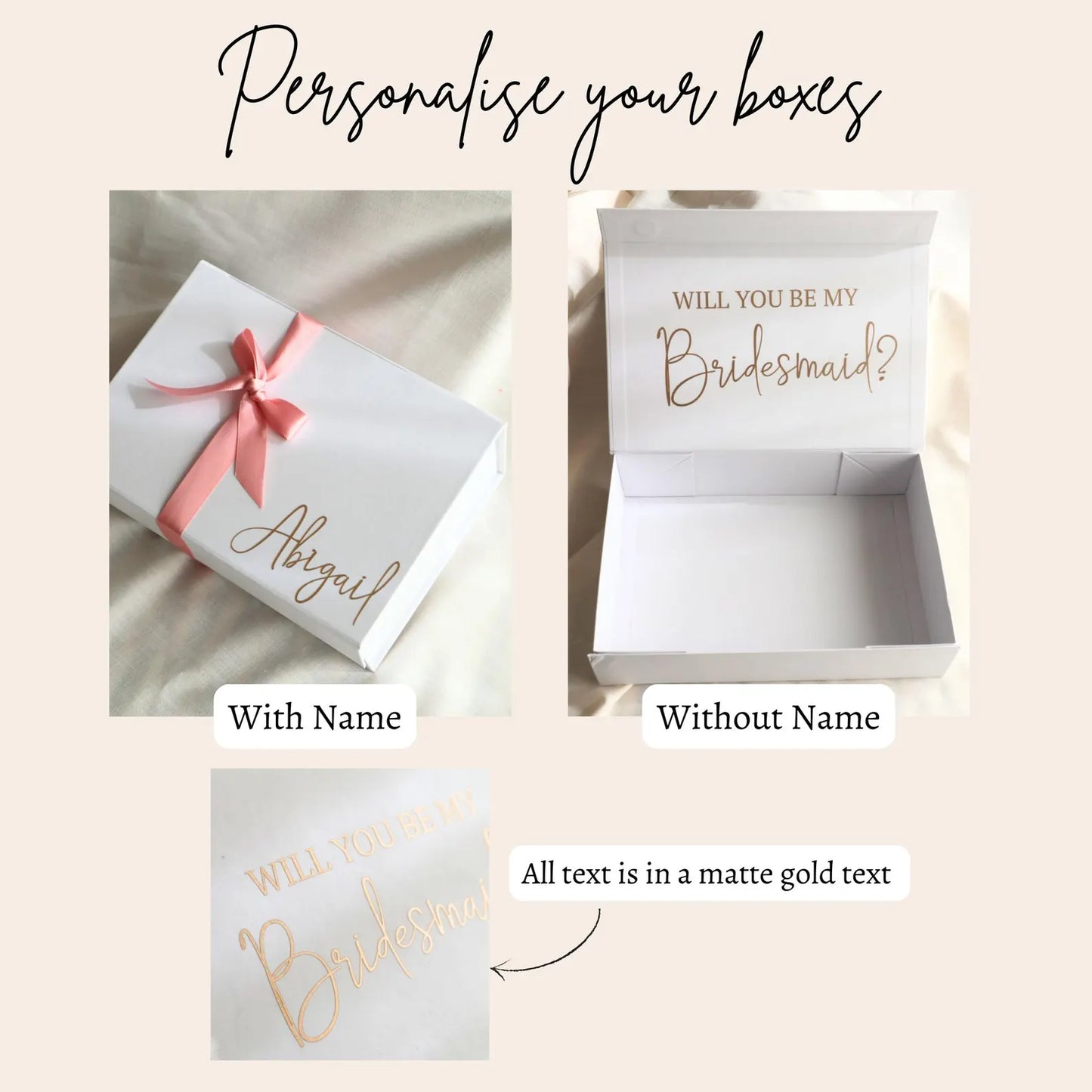 Blue Personalised Proposal Gift Box