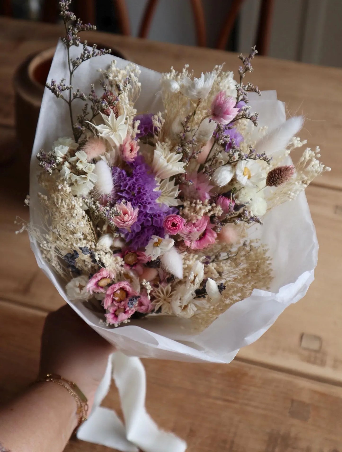 Elara Pastel Dried Flower Bouquet