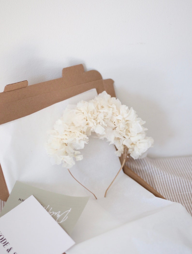 Dried Hydrangea Flower Crown