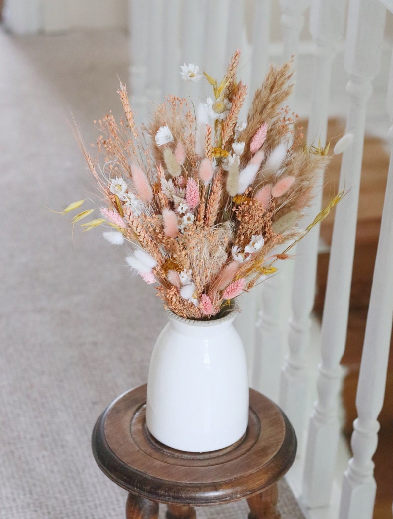 Annabelle | Pink Dried Flower Bouquet – Node & Stem