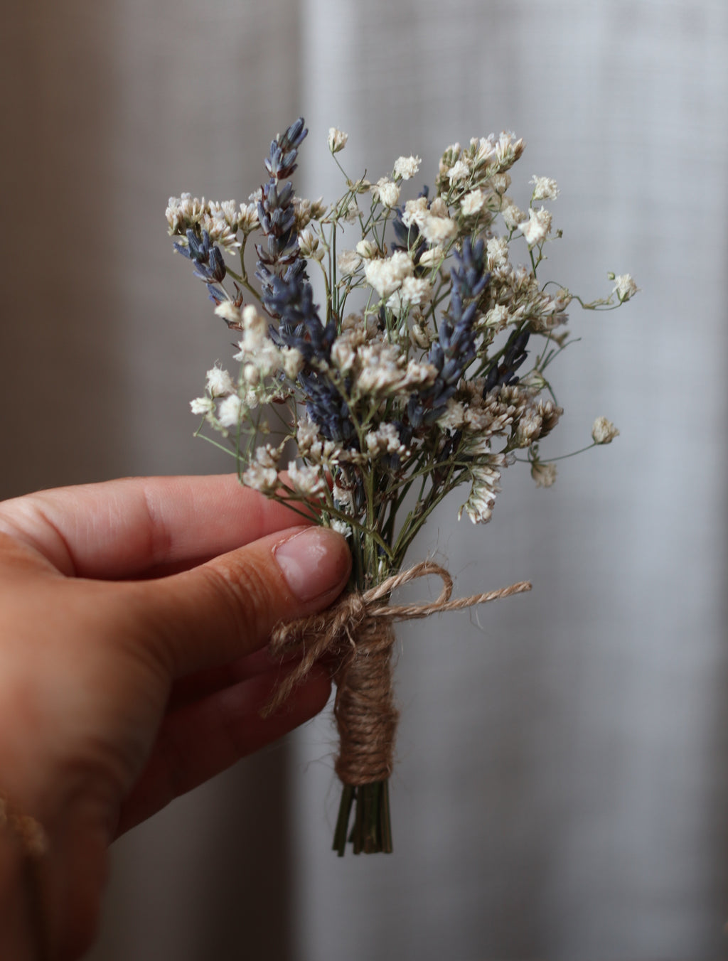 Cecily Lavender & Gyp Dried Flower Bridal Bouquet