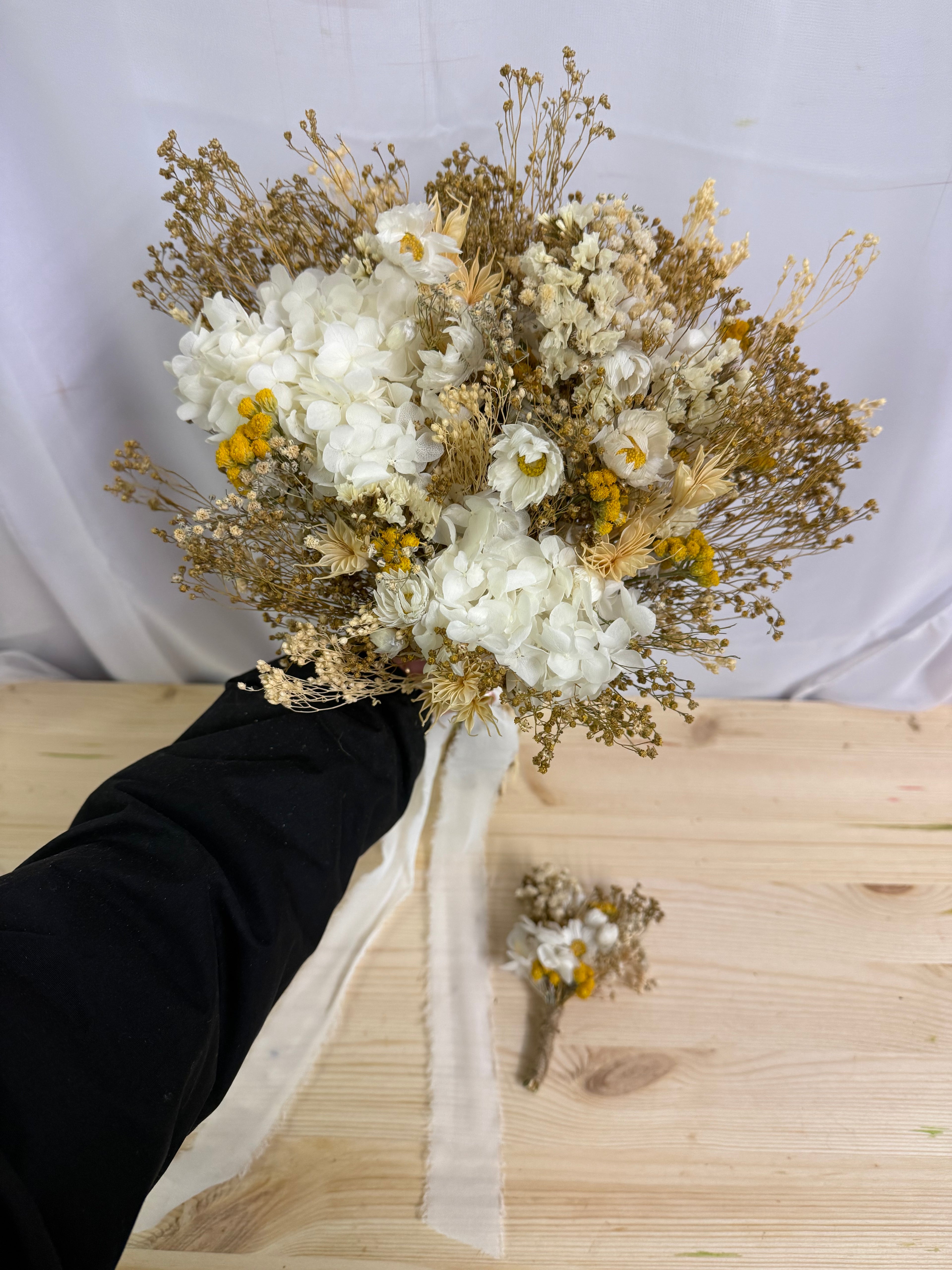 Buttercup Dried Flower Bouquet