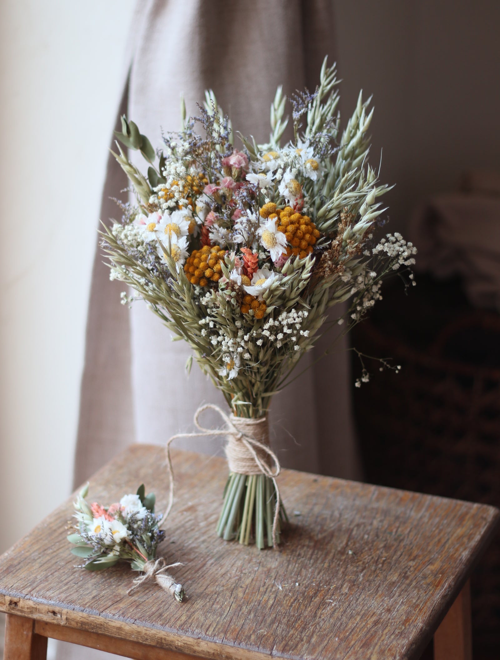 Betsy Cottage Dried Flower Bridal Bouquet