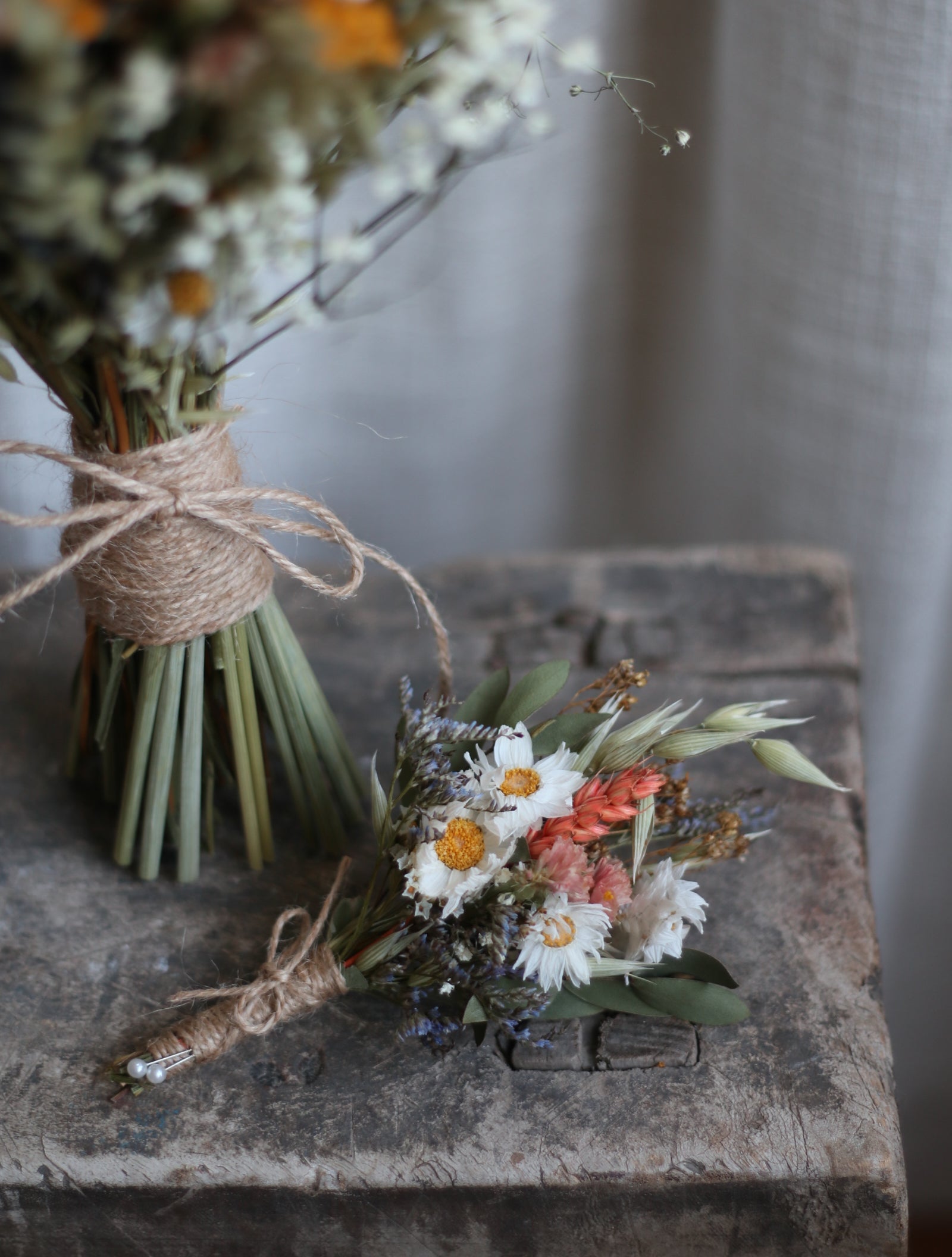 Betsy Cottage Dried Flower Bridal Bouquet