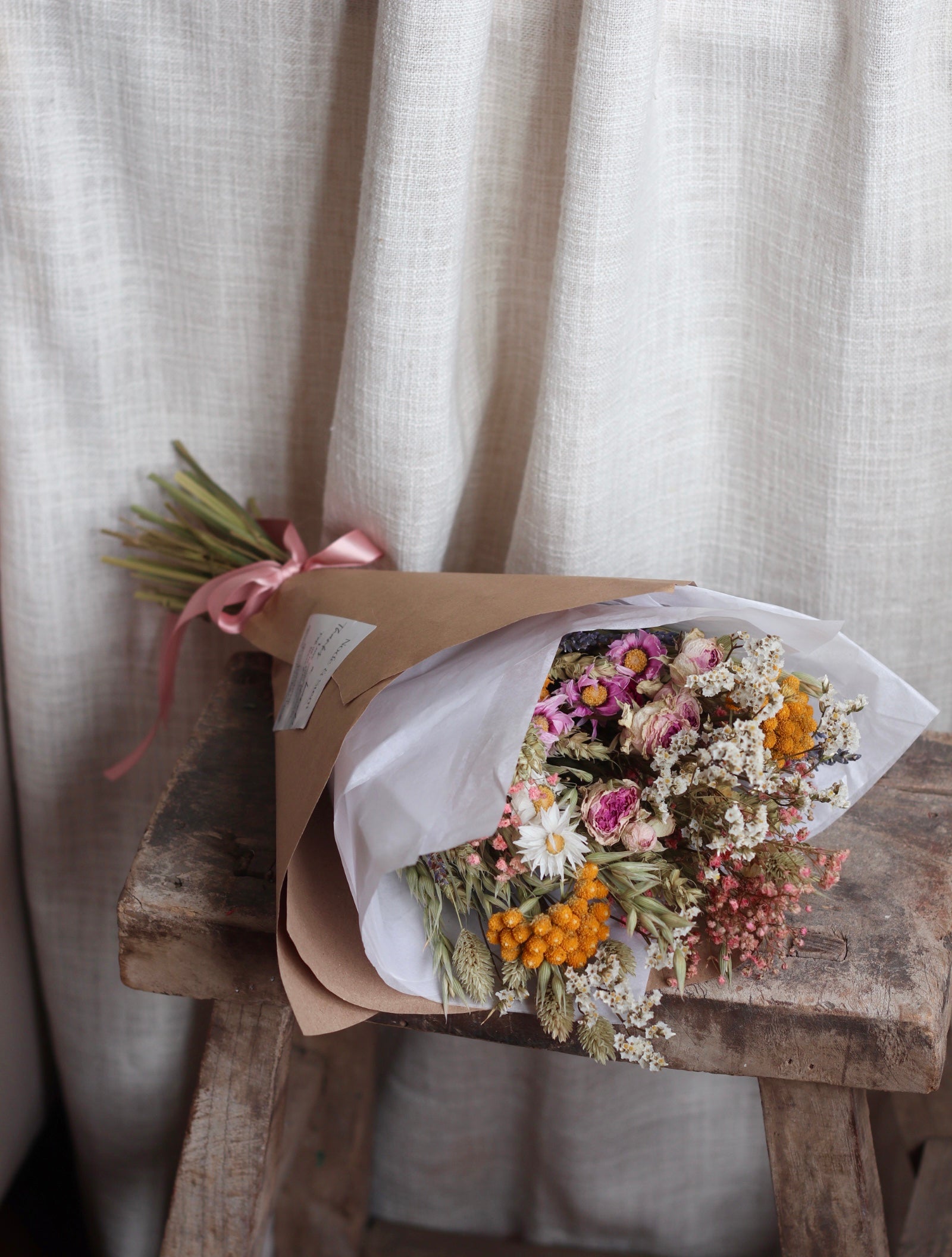 Clara Pink Dried Flower Bouquet