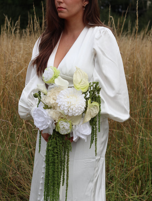 Calla | White & Green Artificial Flower Bouquet