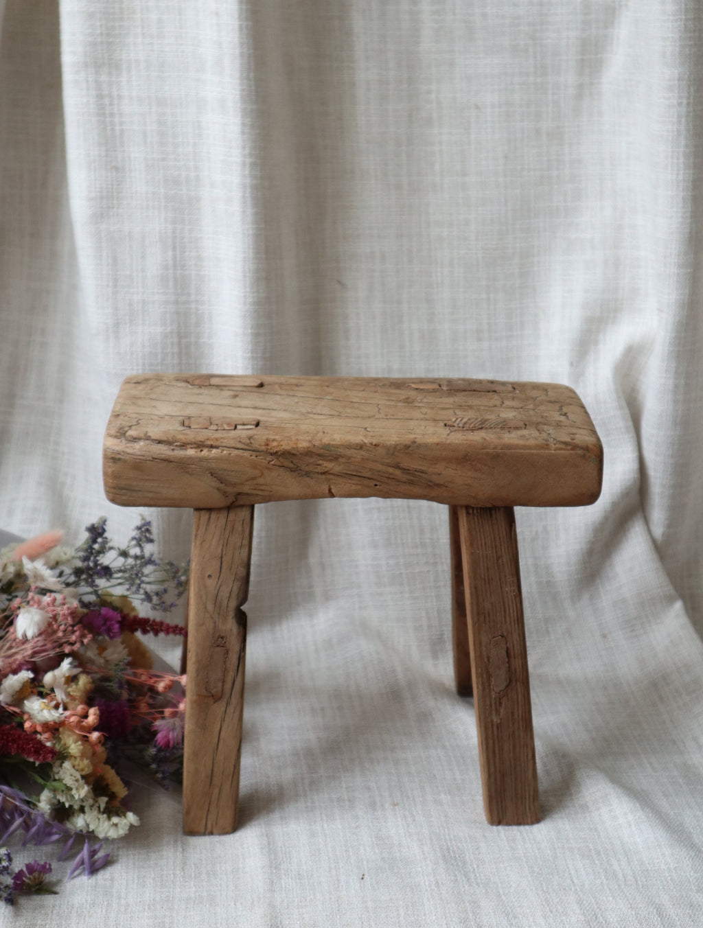 Rustic Antique Small Stool