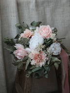 Thea Pink Rose, Dahlia & White Peony Bouquet