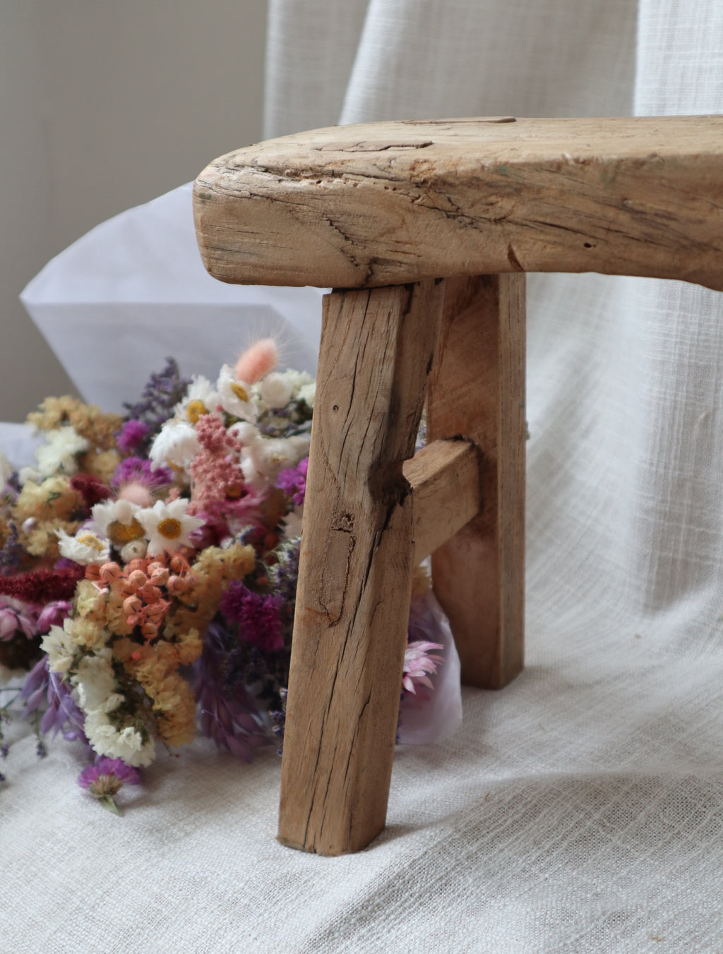Rustic Antique Small Stool